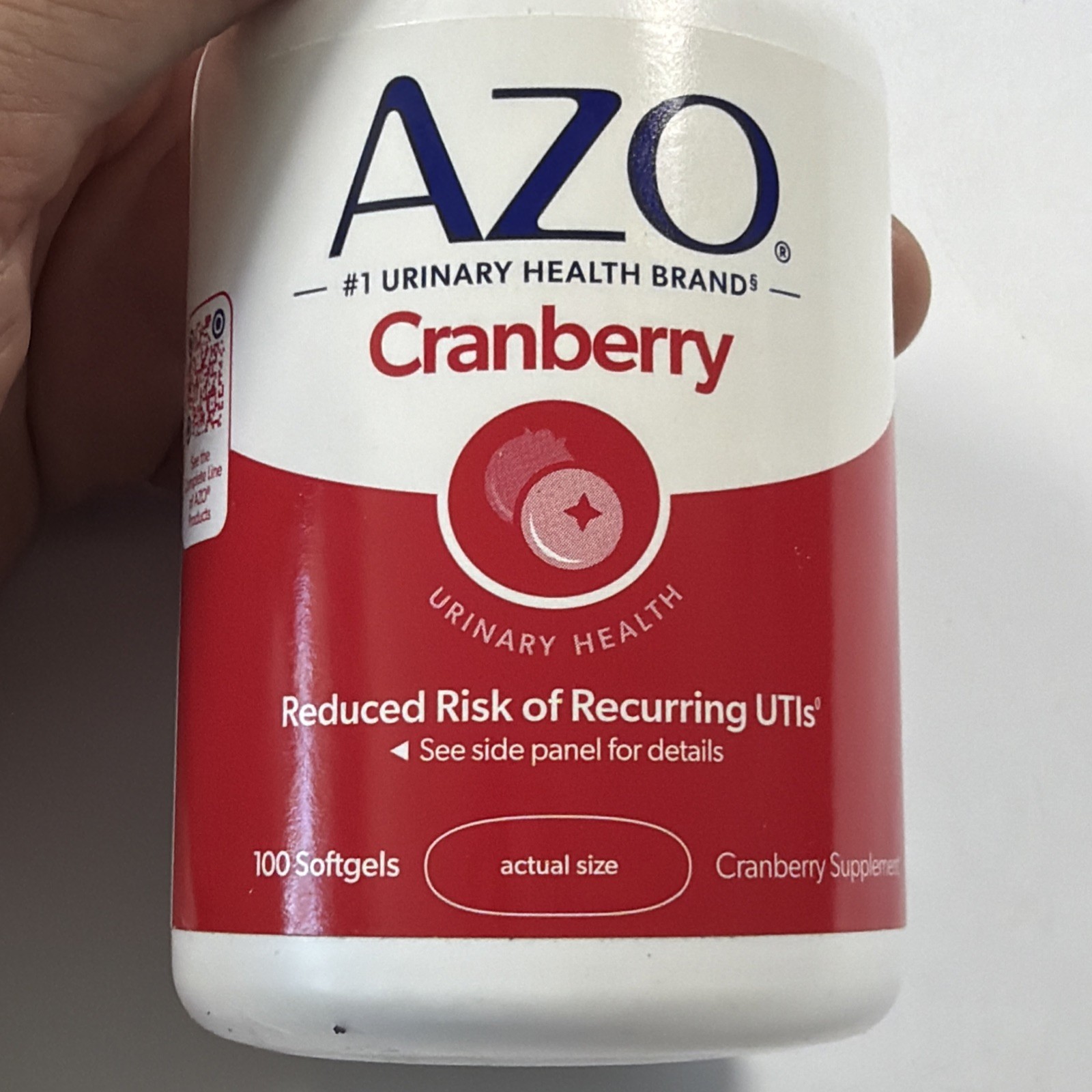 AZO Cranberry Softgels Maximum Strength 100ct Defeat UTI’s Sealed 09/2027