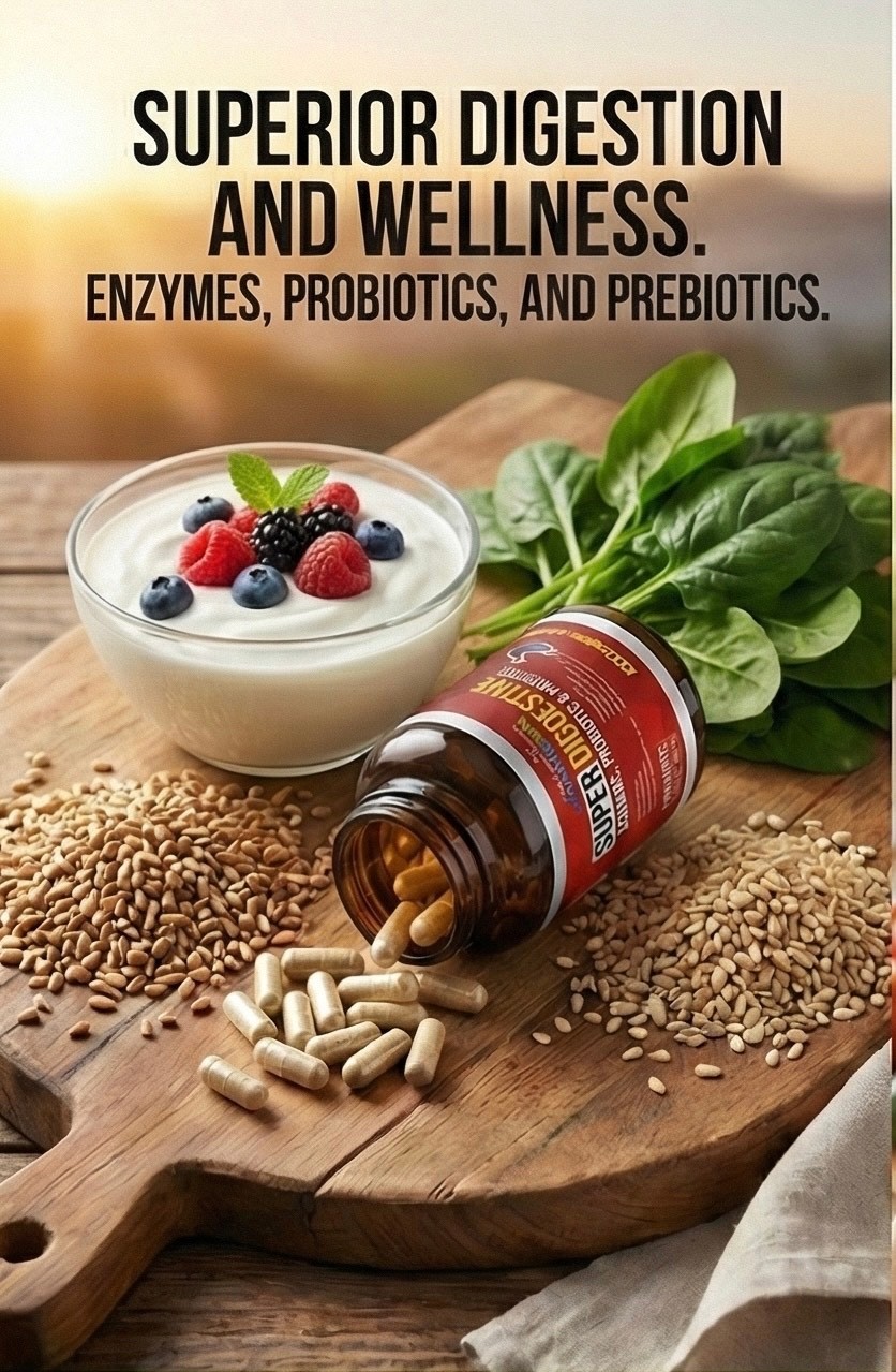 Daily super Digestive Enzymes w Prebiotics/Probiotics 100 capsules