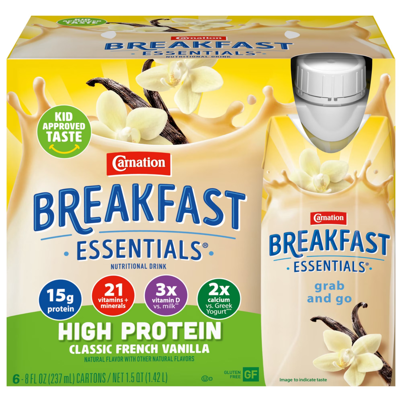 Carnation Breakfast Essentials French Vanilla Nutritional Drink 8 fl oz 6 Pack