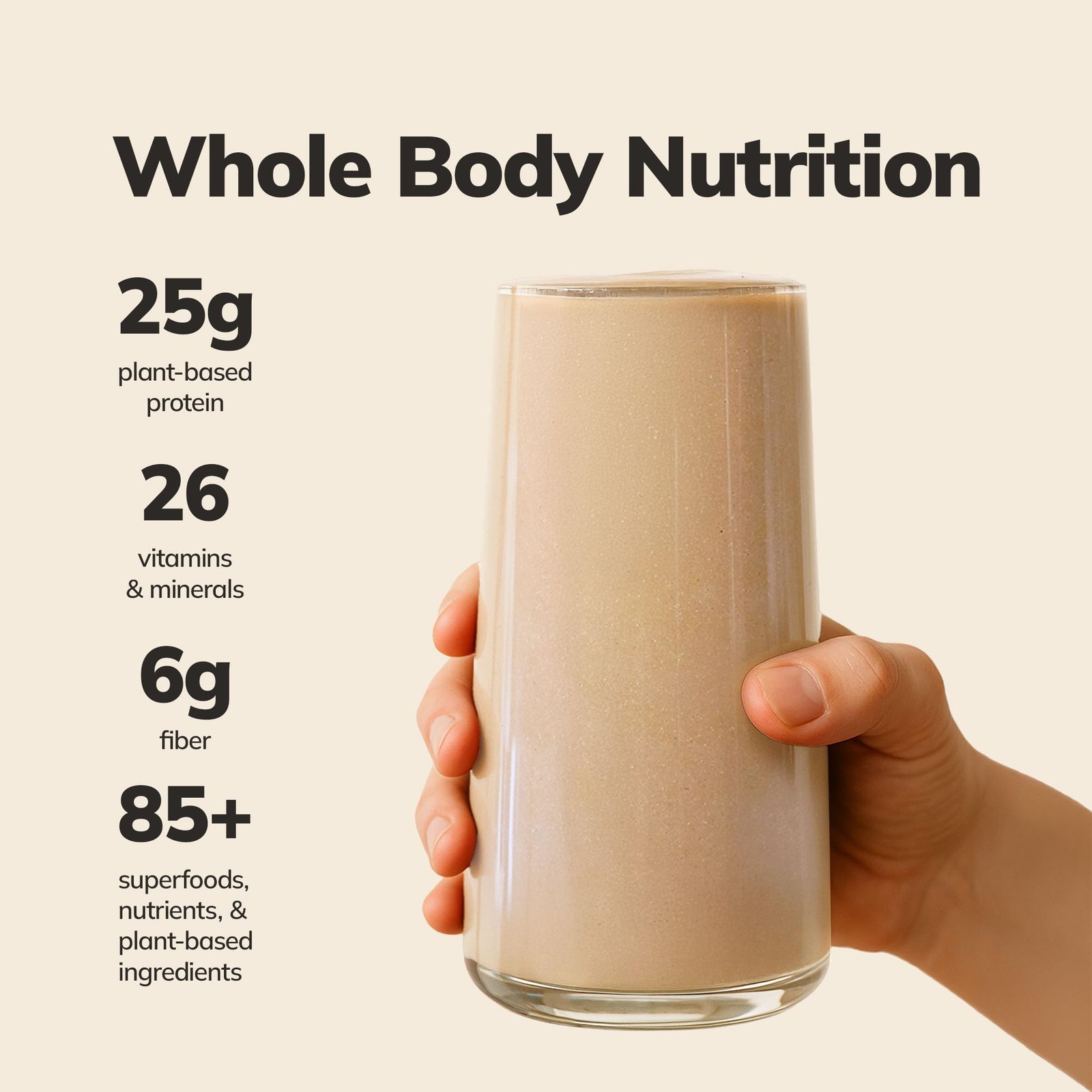 Whole Body Meal Shake Vanilla 2lb: Vegan Protein 85+ Superfoods Meal Replacement