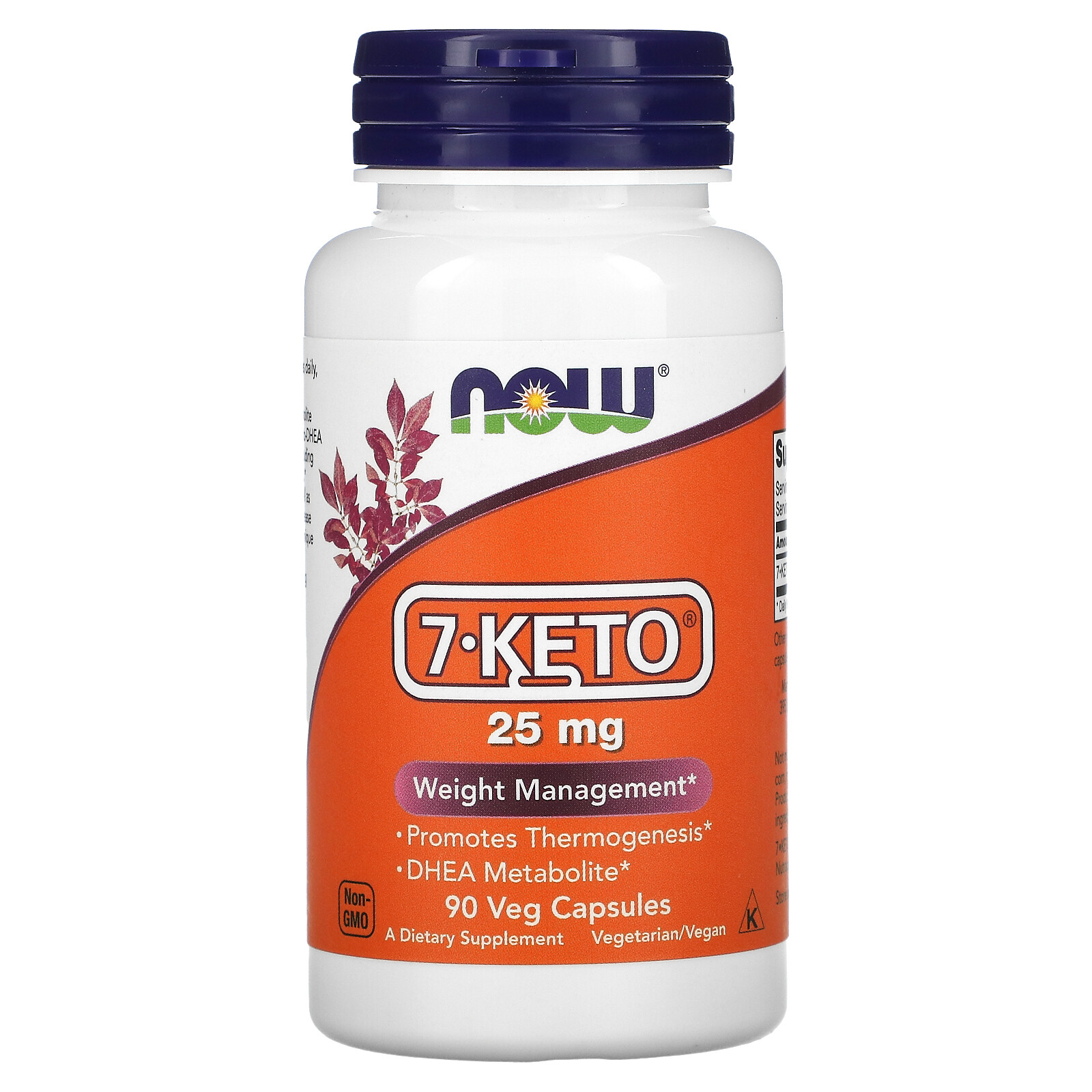 Now Foods 7-KETO 25 mg 90 Veg Capsules GMP Quality Assured, Vegan, Vegetarian