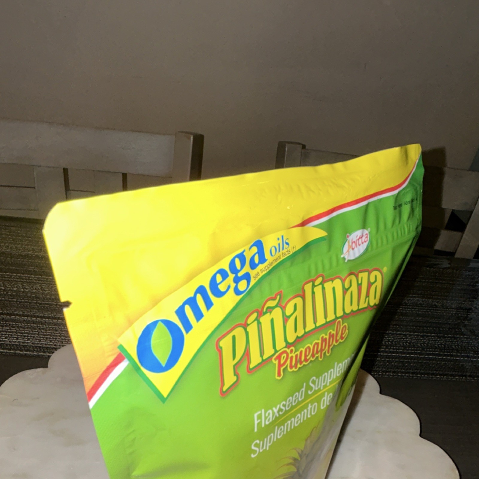 Omega Oils Pineapple Flaxseed Supplement Powder Gluten-Free 16.58 oz