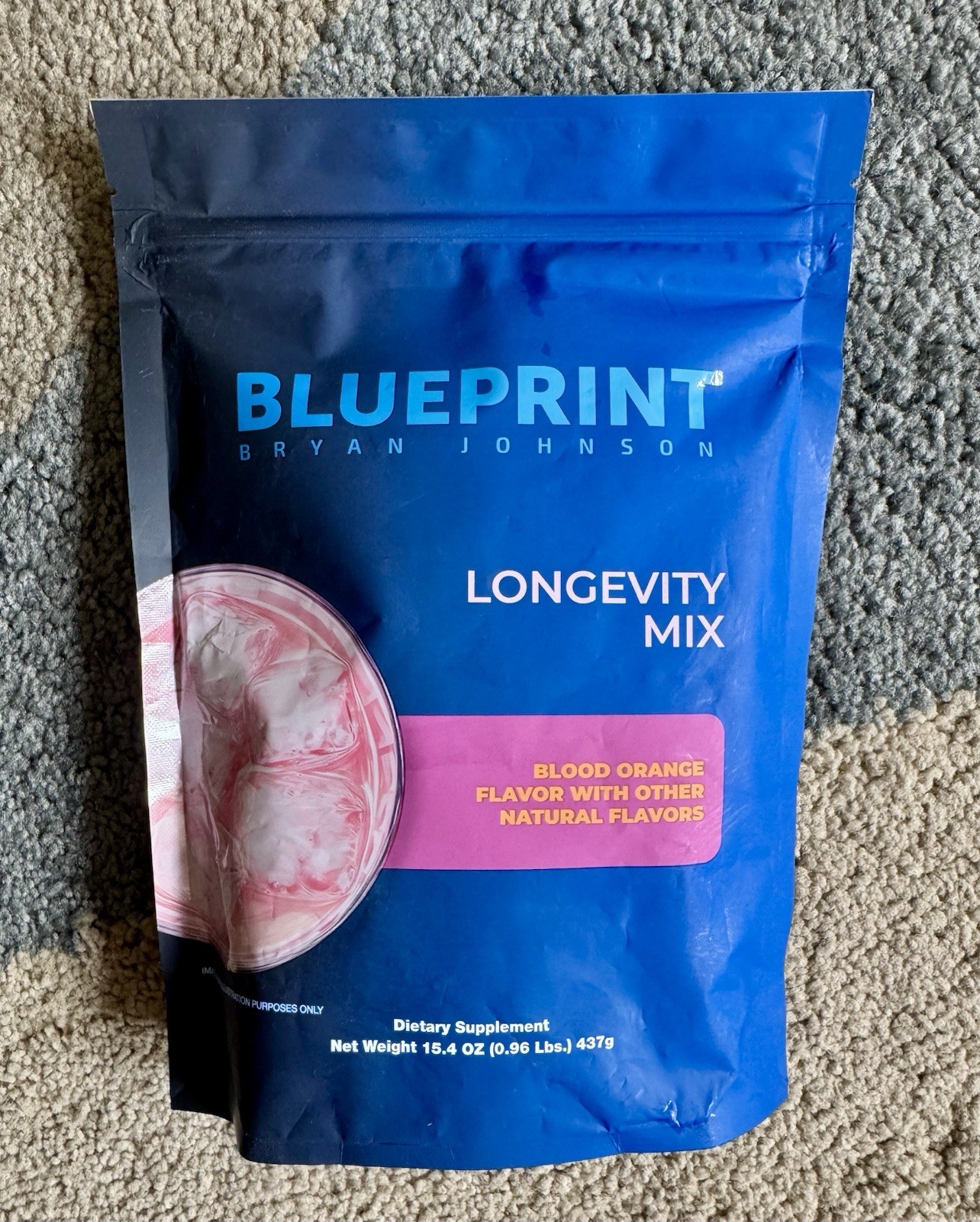 Blueprint Longevity Mix – Muscle, Recovery & Focus Supplement Blood Orange
