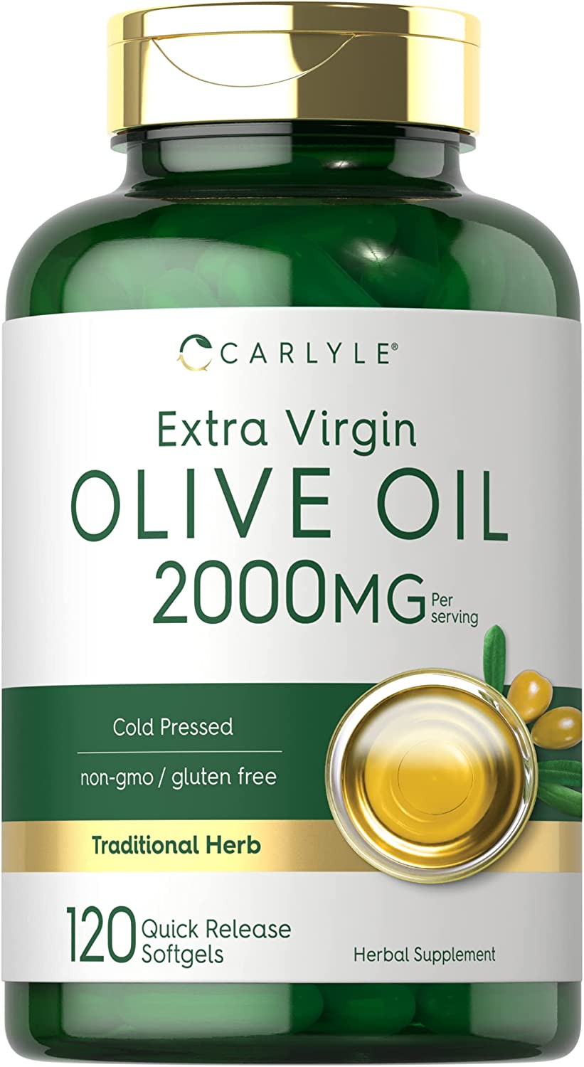 Olive Oil Supplement 2000Mg | 120 Softgels | Cold Pressed Extra Virgin Olive …