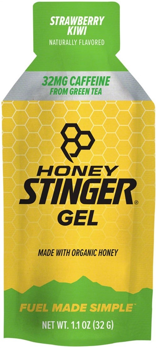 Honey Stinger Organic Energy Gel – Kiwi-Strawberry with Caffeine, Box of 24