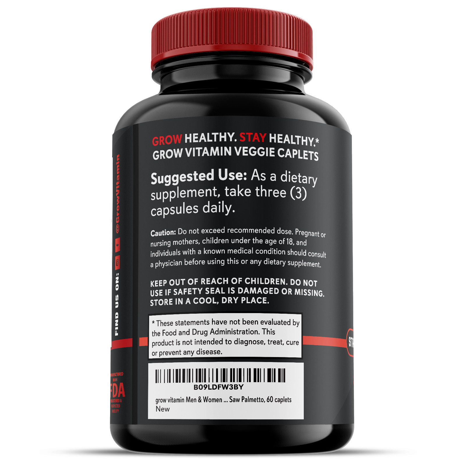 Grow Factor Test X60 Boost, Testosterone Booster for Men, Testosteron Pills