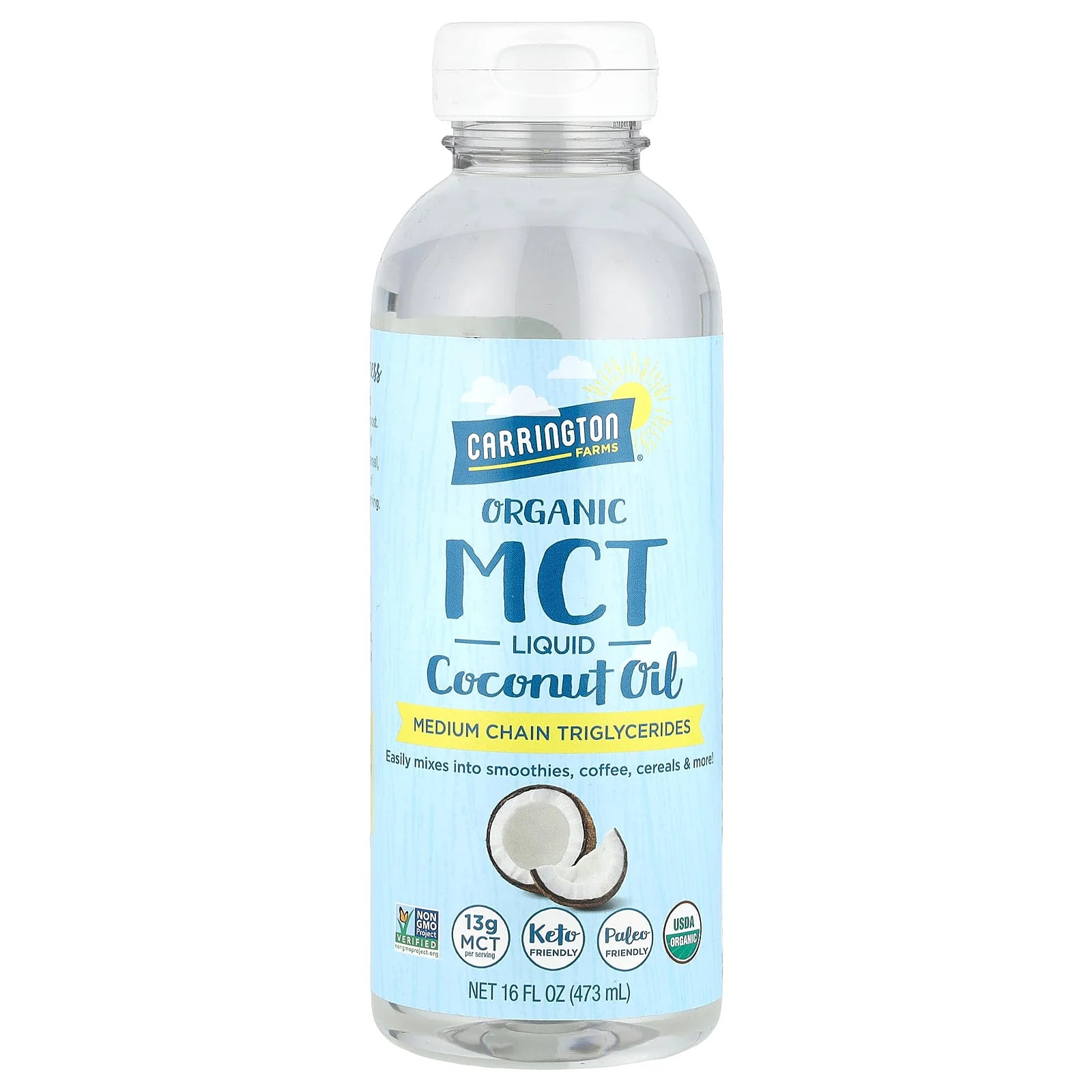 2 X Carrington Farms, Organic MCT Liquid Coconut Oil, 16 fl oz (473 ml)