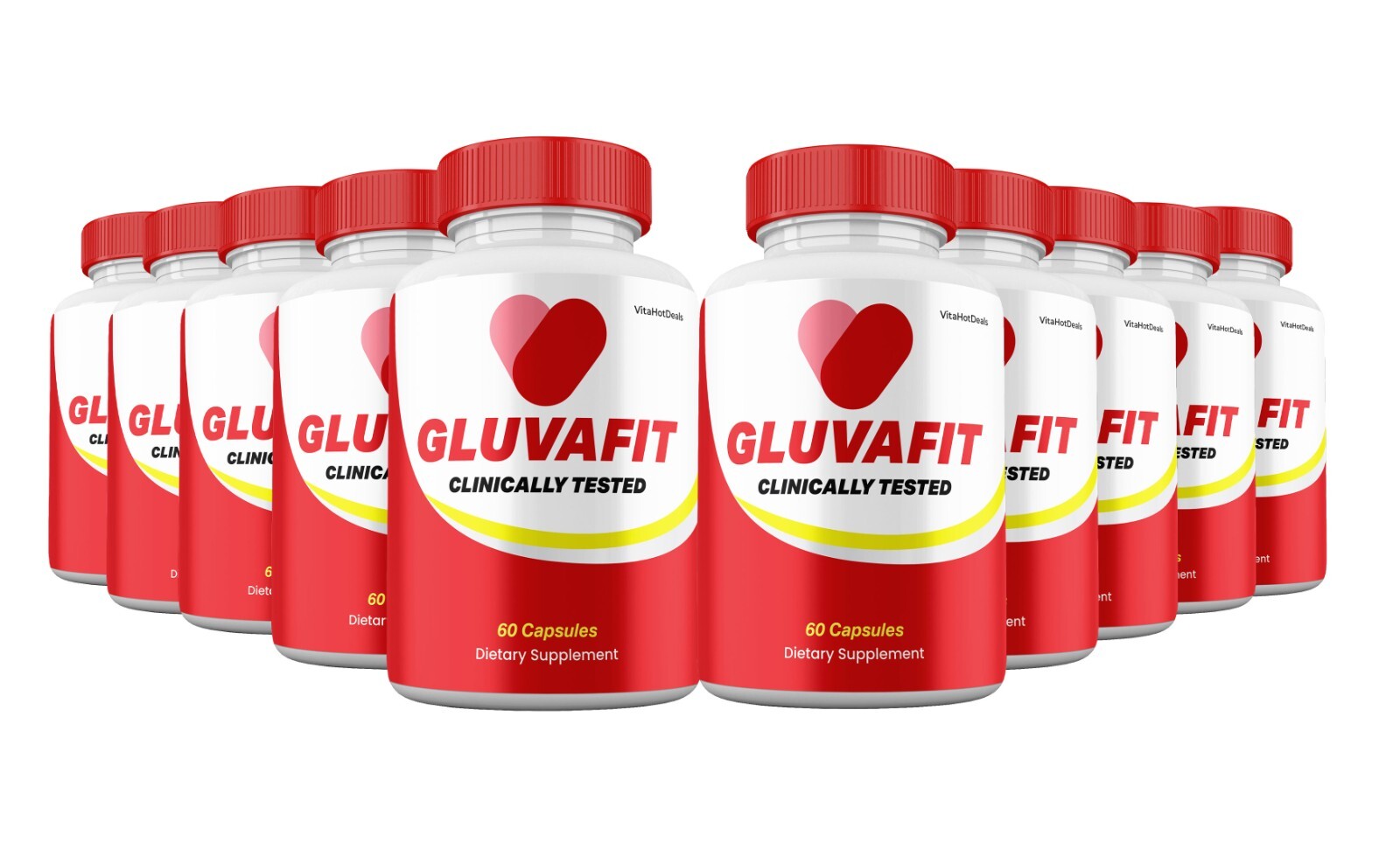 Gluvafit Supplement Natural Blood Balance Pills, Gluvafit Capsules (10 Pack)