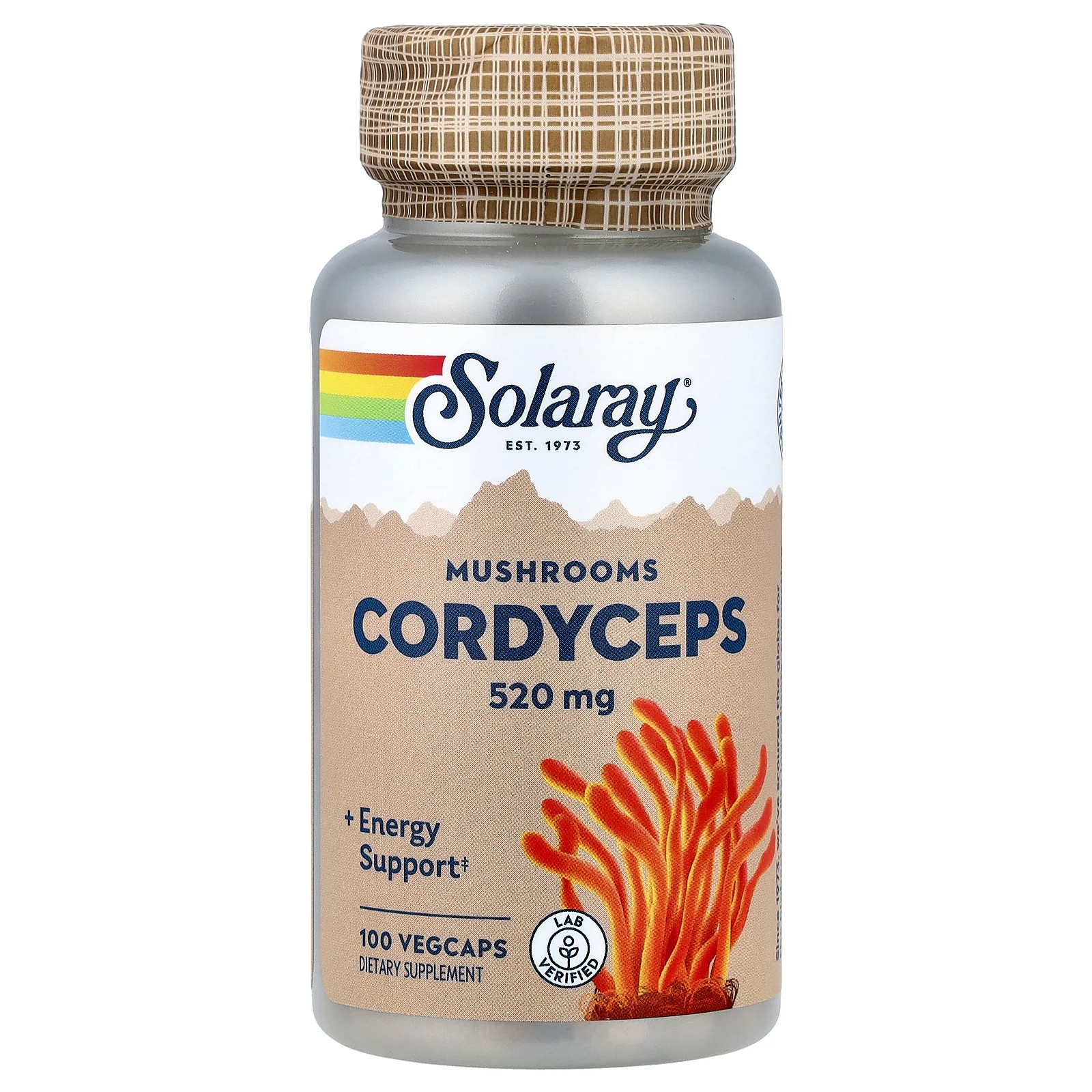 2 X Solaray, Cordyceps Mushrooms, 520 mg, 100 VegCaps