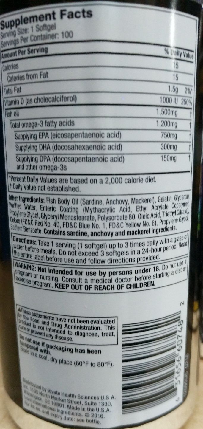 Muscletech Omega 4X SX-7 Black Onyx 100 Softgels – FIsh Oil – Free Shipping