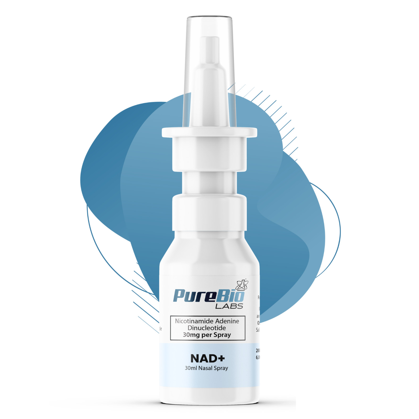 NAD+ Nasal Spray – 30mg/Spray, 30ml, 200 Sprays, USA Made – 1 Bottle