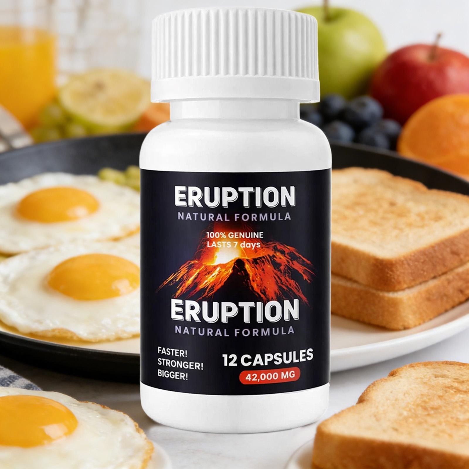 3 X ERUPTION – Male Performance Support – Boost Stamina, Size,Stamina & Vitality