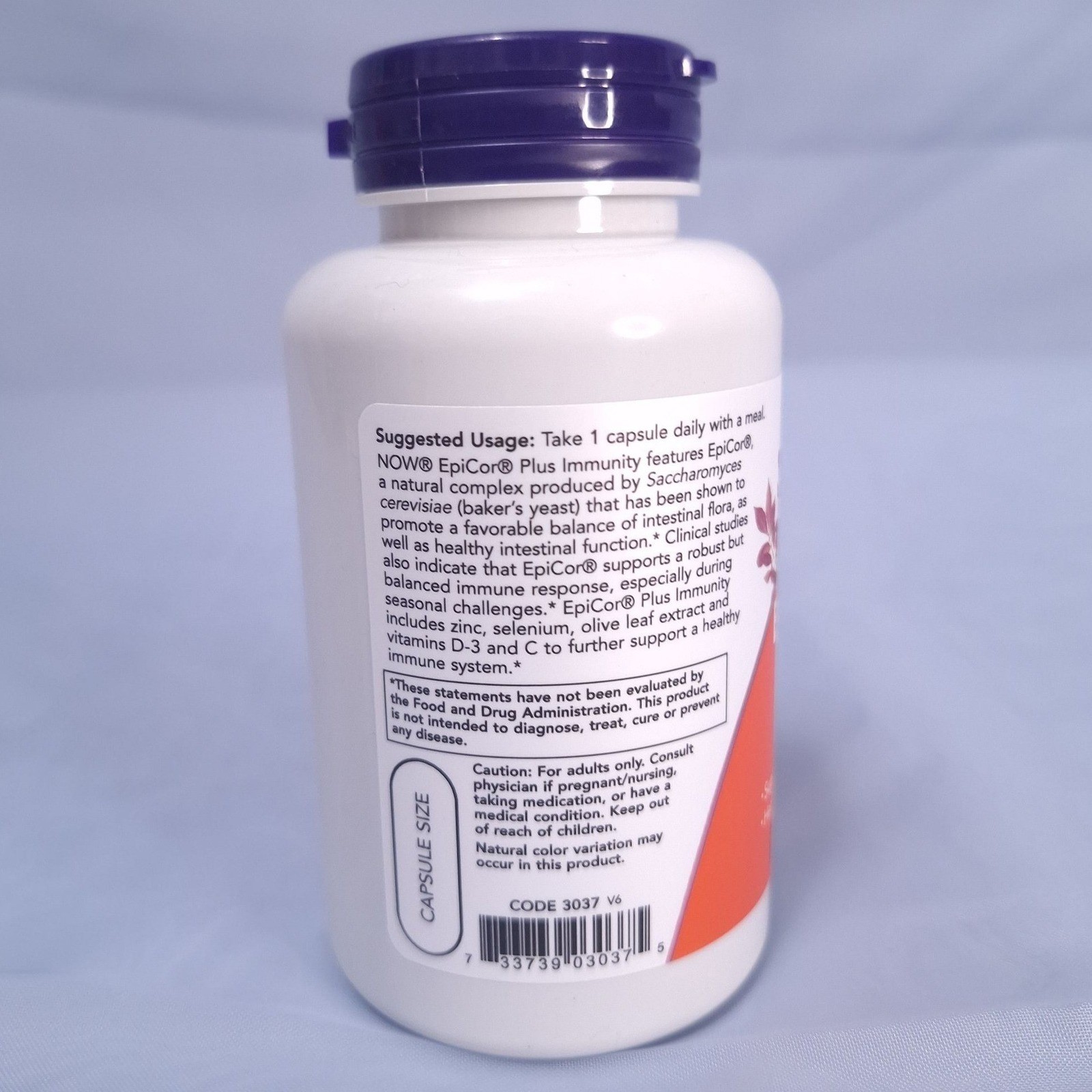 NOW Foods EpiCor Plus Immunity 60 Veg Capsules 02/2026 Vitamin C D3 Zinc Sealed