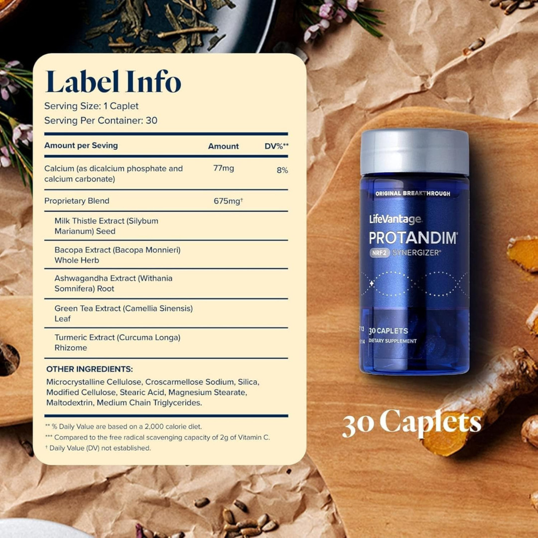 Protandim Nrf2 Synergizer by LifeVantage – 30 Caplets Supplement – Pack of Two