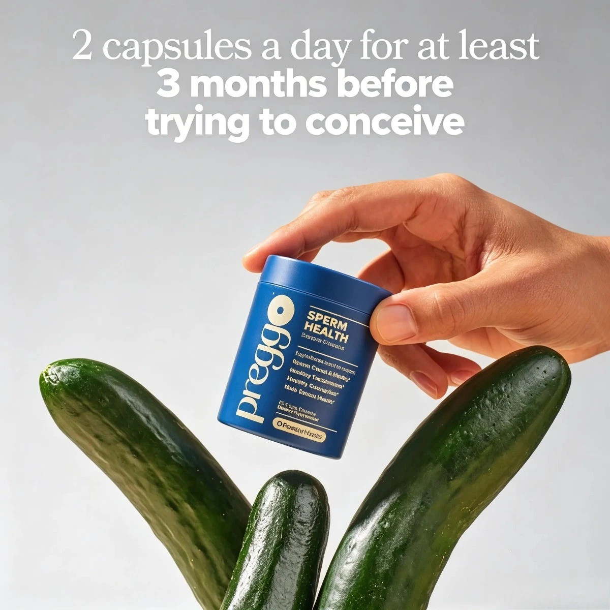 3 Pack PREGGO O-Positive Sperm Health Boost Capsules – 180 Count For Men**-