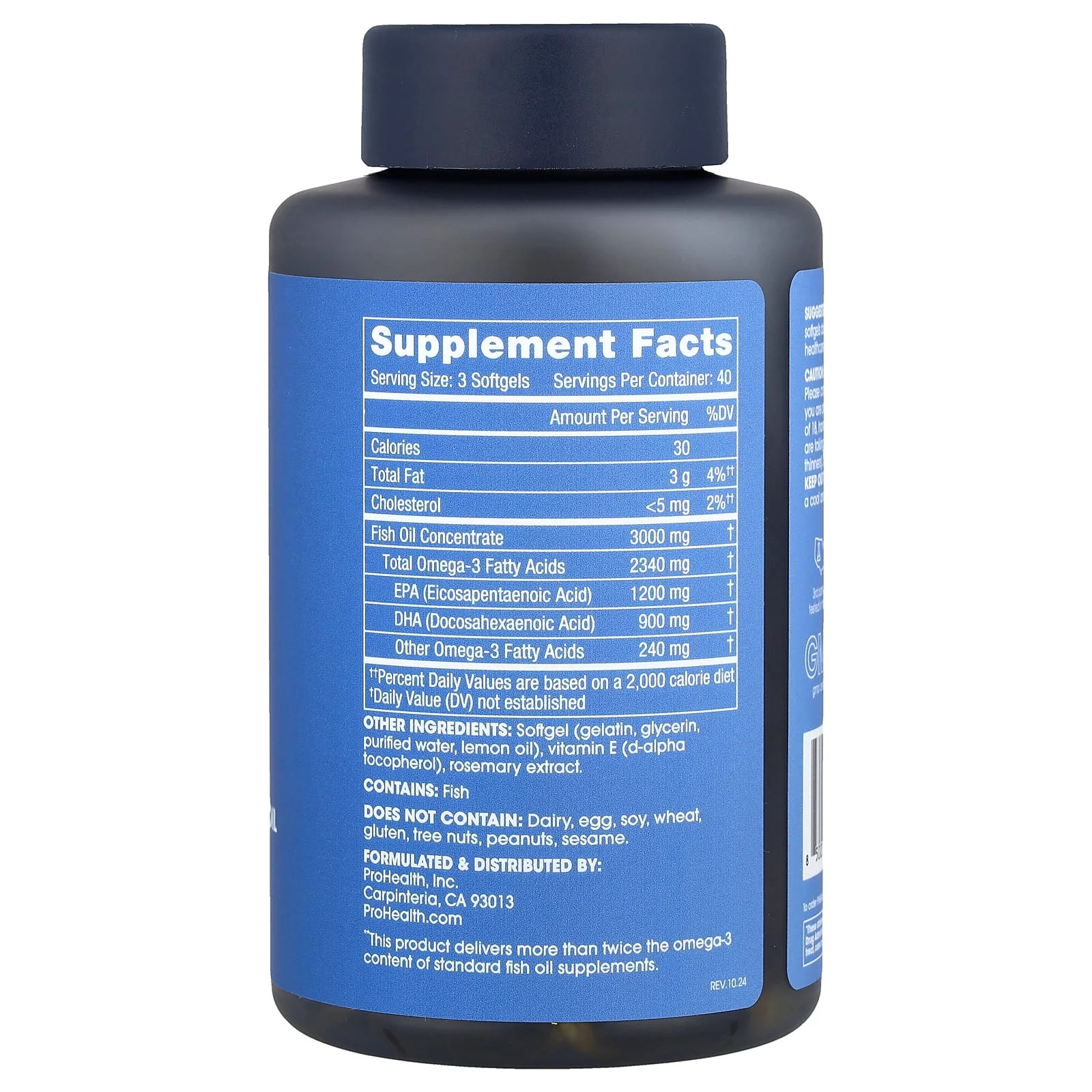 2 X ProHealth Longevity, Omega-3 Fish Oil, 120 Softgels (1,000 mg per Softgel)