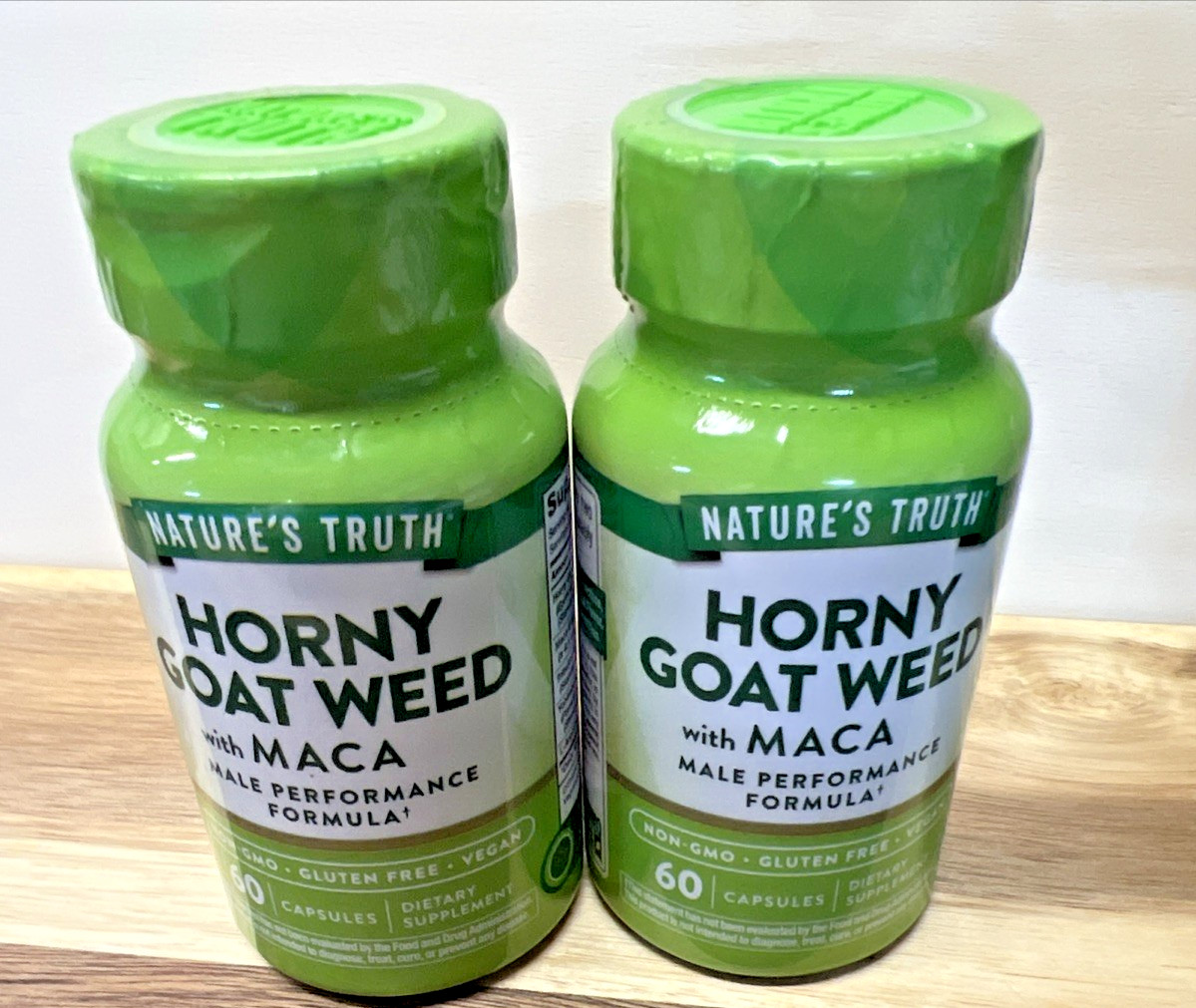 Nature’s Truth HORNY GOAT WEED w/Maca 60ct EA – NON-GMO ( 2PK BUNDLE) EXP 07/28