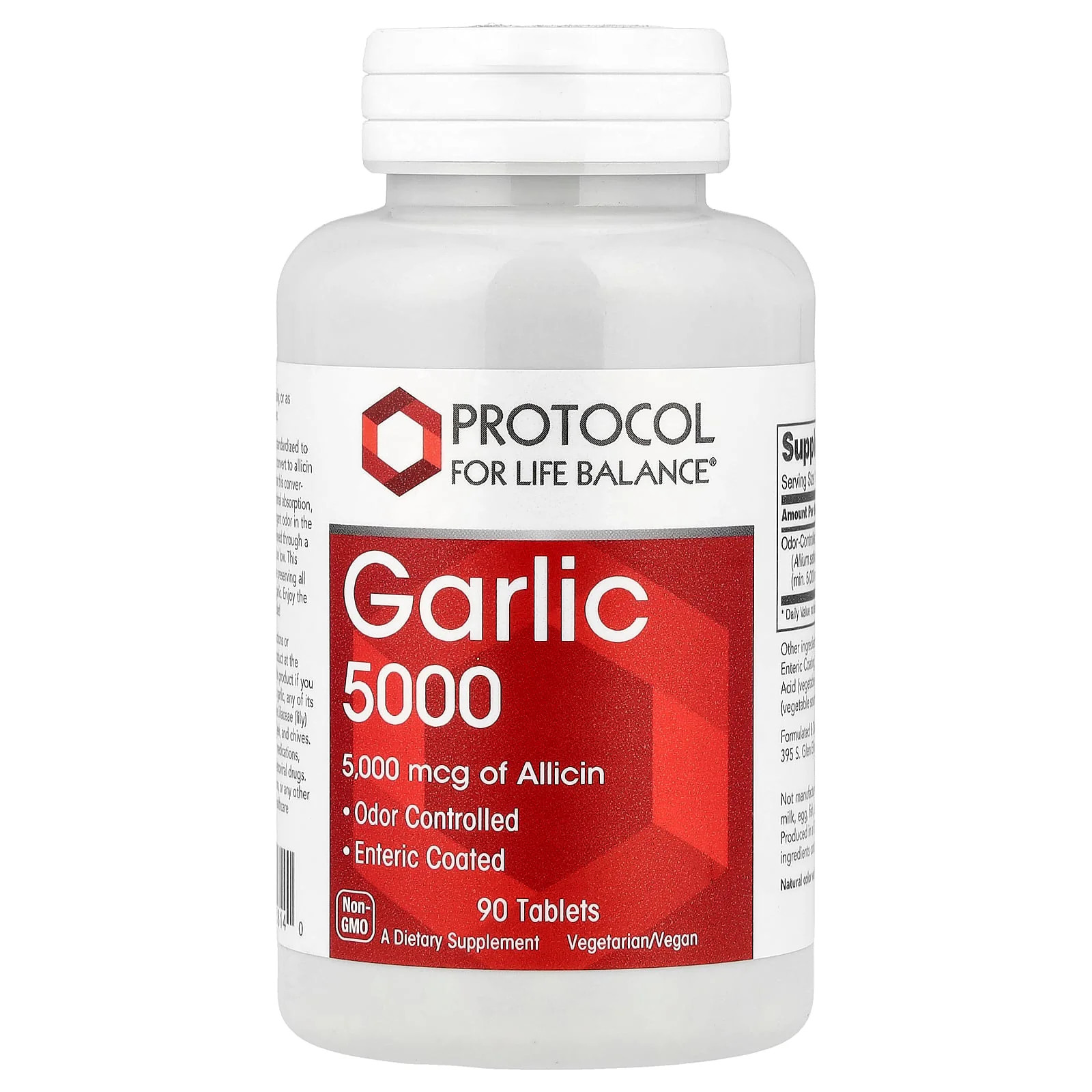 2 X Protocol for Life Balance, Garlic 5000, 5,000 mcg, 90 Tablets