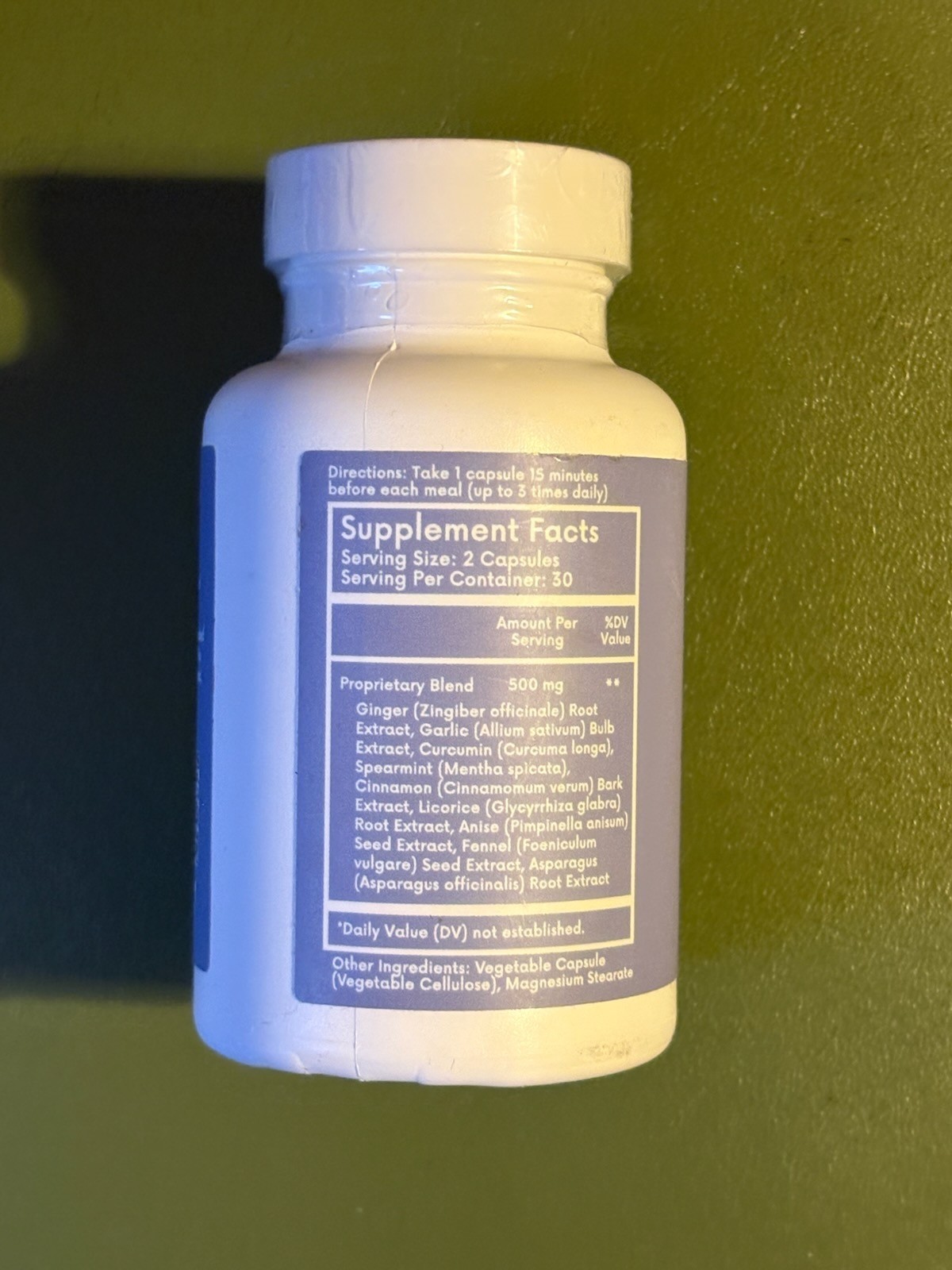Stomach bloom Happy Belly Acid reflux Indigestion Vegetarian 120 caps Exp 6/27
