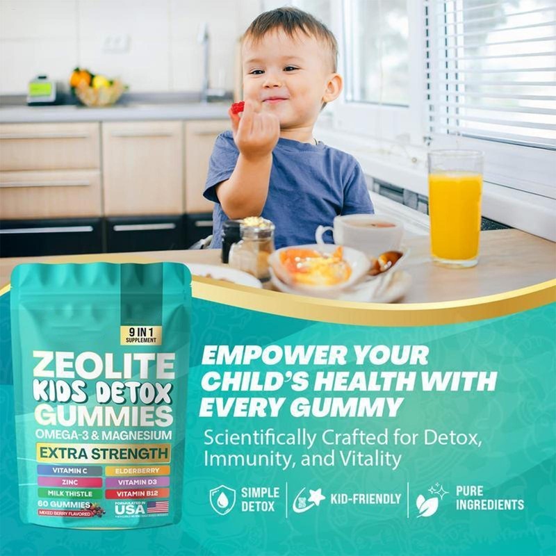 Kids Zeolite Detox All-in-One Mixed Flavored Berry 60 Gummies Gummies-