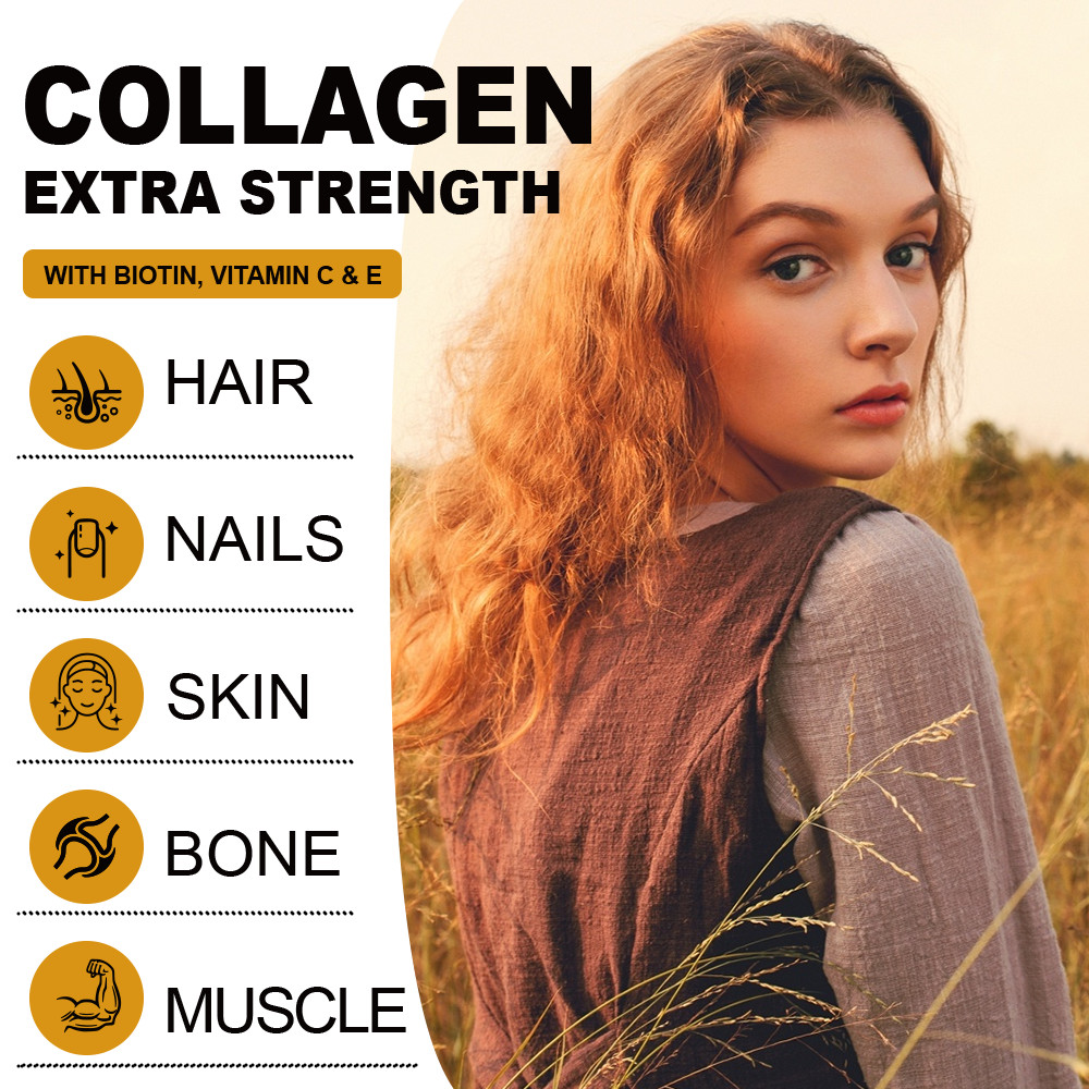 Premium Hydrolyzed Collagen Gummies with Vitamin C, Zinc & Biotin -60 Gummies