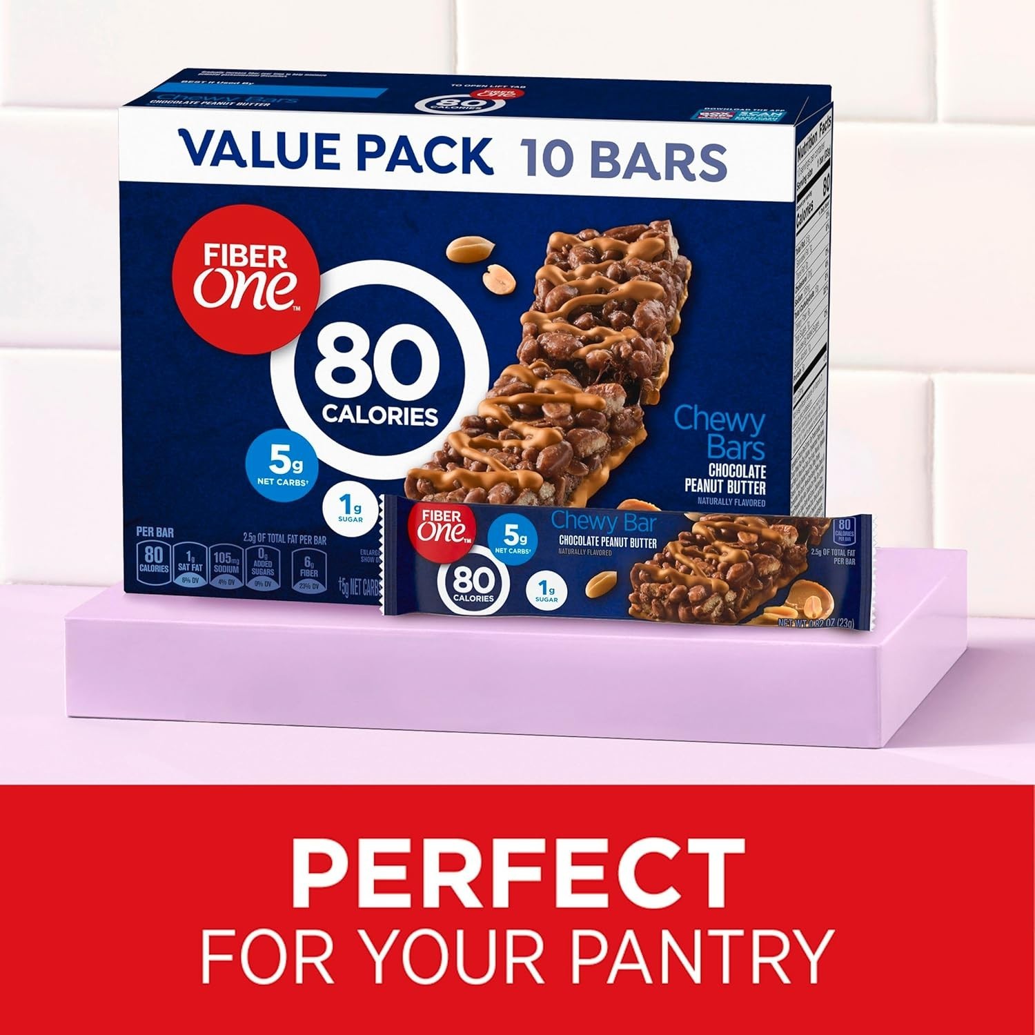 10 Count Vegetarian Chocolate Peanut Butter Snack Bars – Just 80 Calories!