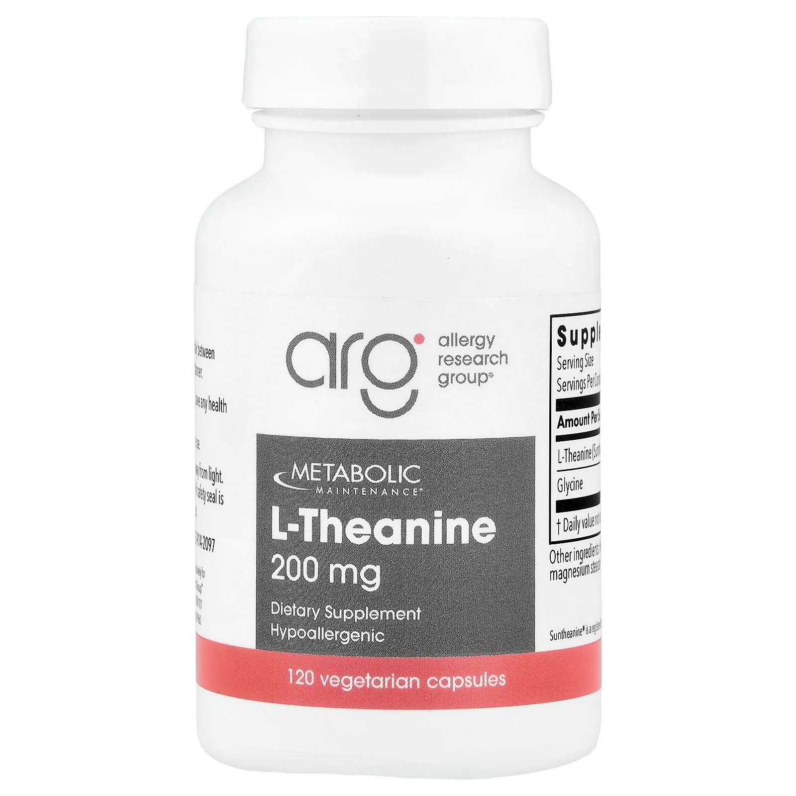 2 X Metabolic Maintenance, L-Theanine, 120 Vegetarian Capsules