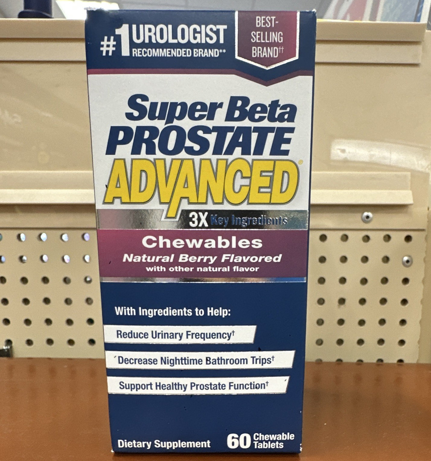 Super Beta Prostate Advanced Chewables Berry Flavor 60ct Exp 11/19/2027