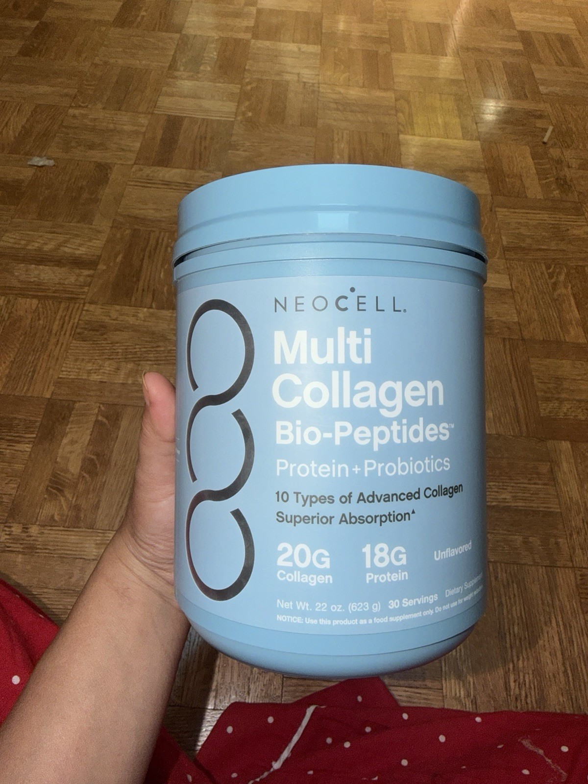 NeoCell Multi Collagen Bio-Peptides + Probiotics Powder Unflavored 22 oz