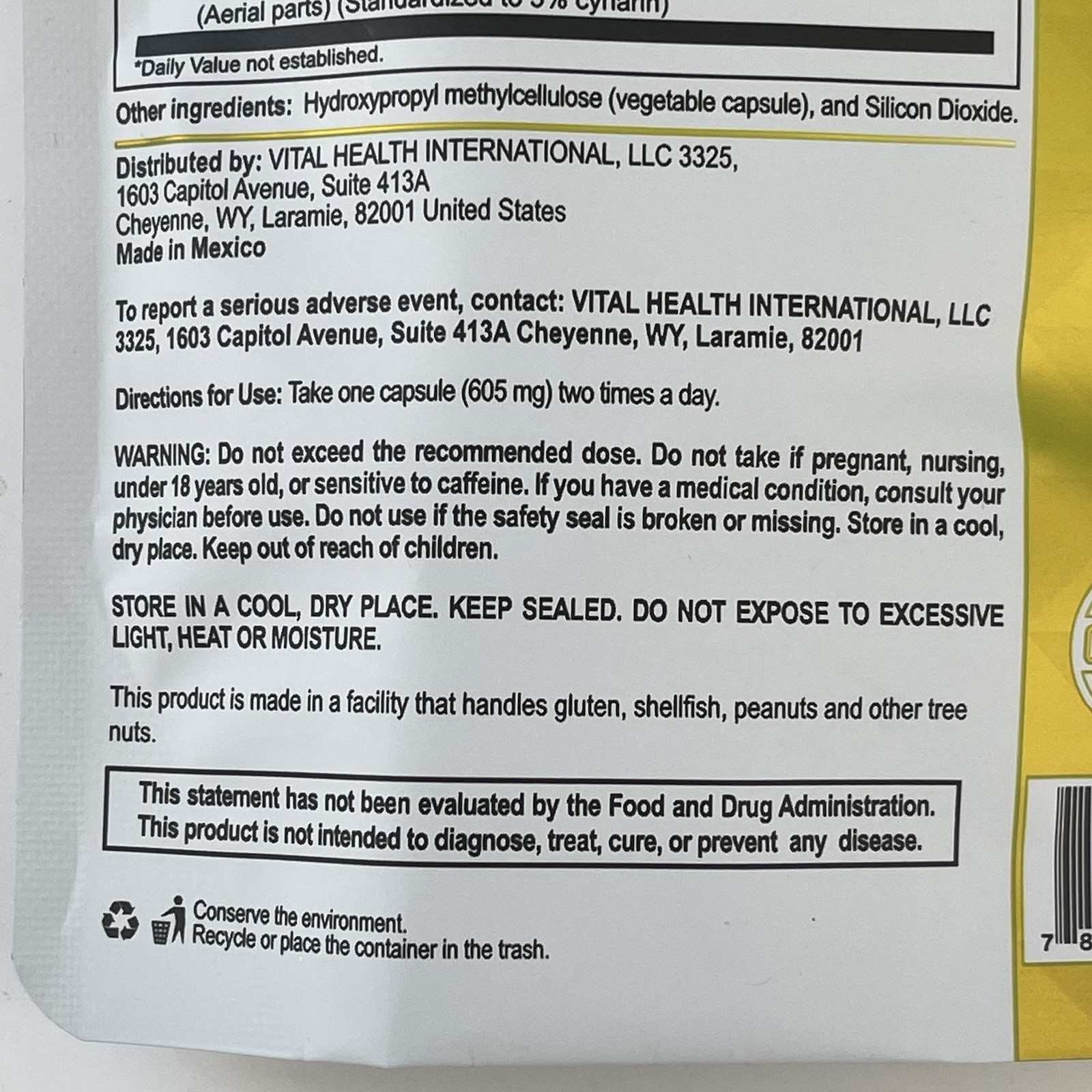 Vital Health Adaptogens V-ORGANEX Liver Detoxifer Exp November 2027.Sealed
