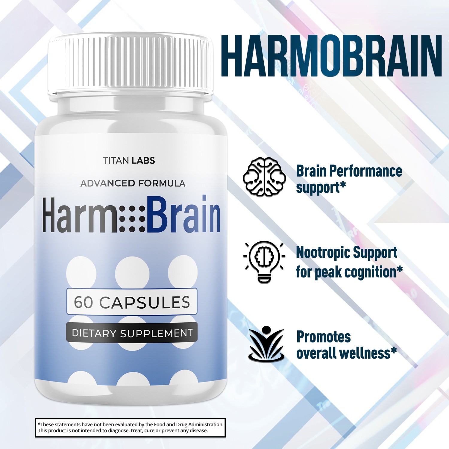 (5 Pack) Harmo Brain Nootropic Natural Brain Supplement HarmoBrain 300 Capsules