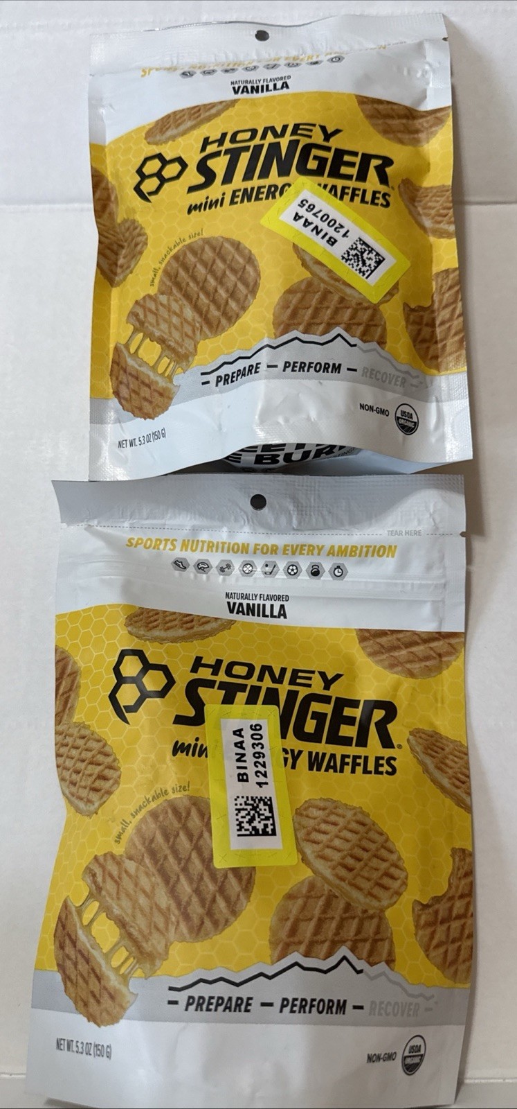 Honey Stinger Organic Mini Waffles Vanilla 2-Pack – Energy Stroopwafel