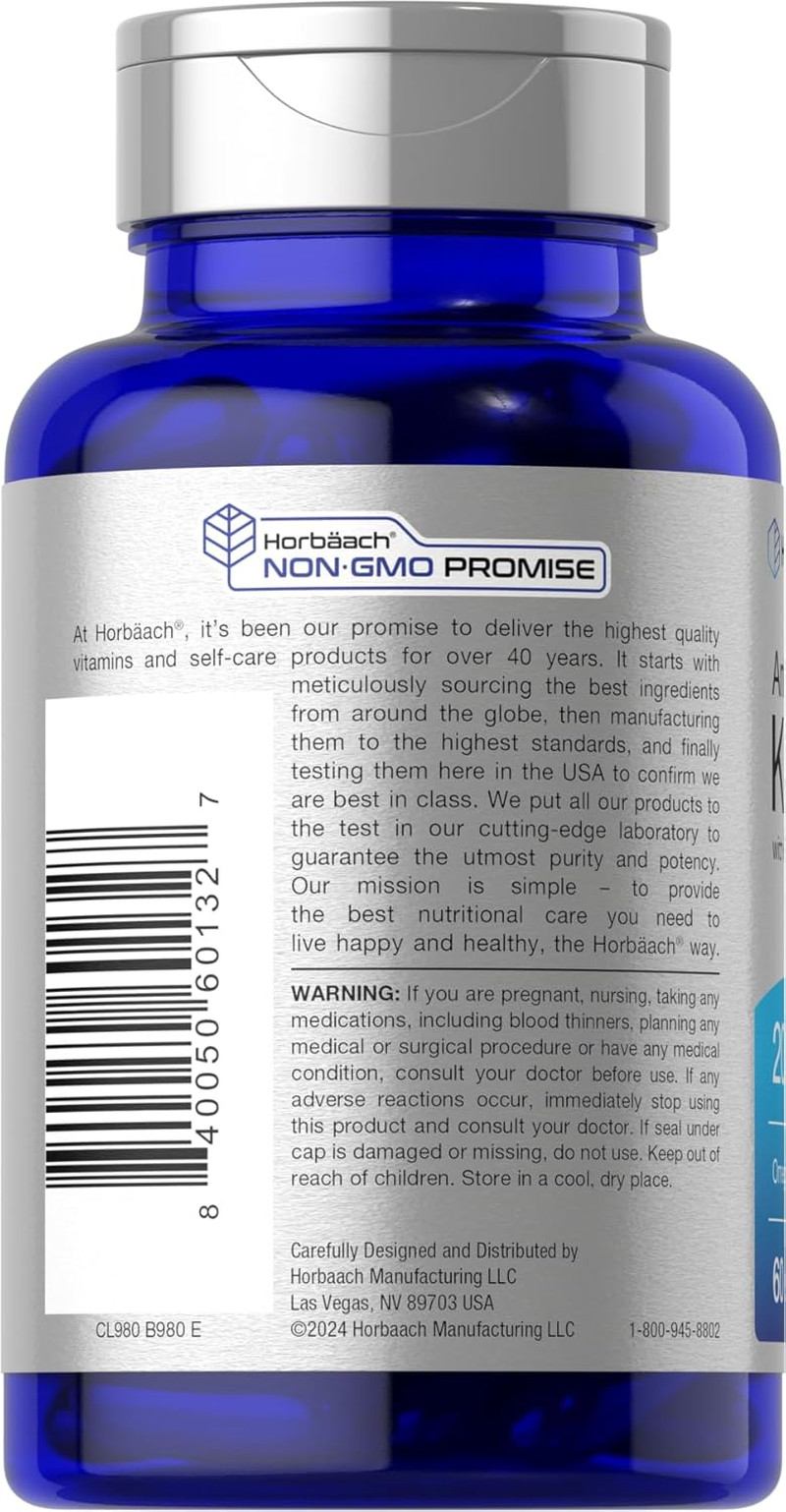 Horbäach Antarctic Krill Oil 2000Mg | 60 Softgel Capsules | Omega-3, EPA, DHA Su