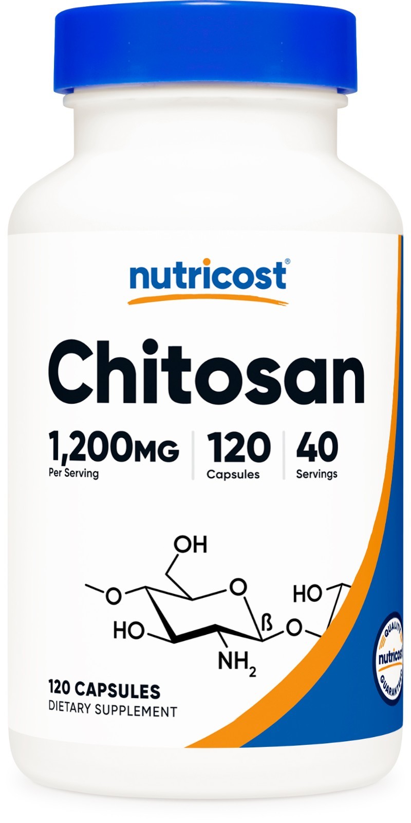 Nutricost Chitosan Supplement (1,200mg) 120 Capsules – GMO-Free, 40 Servings