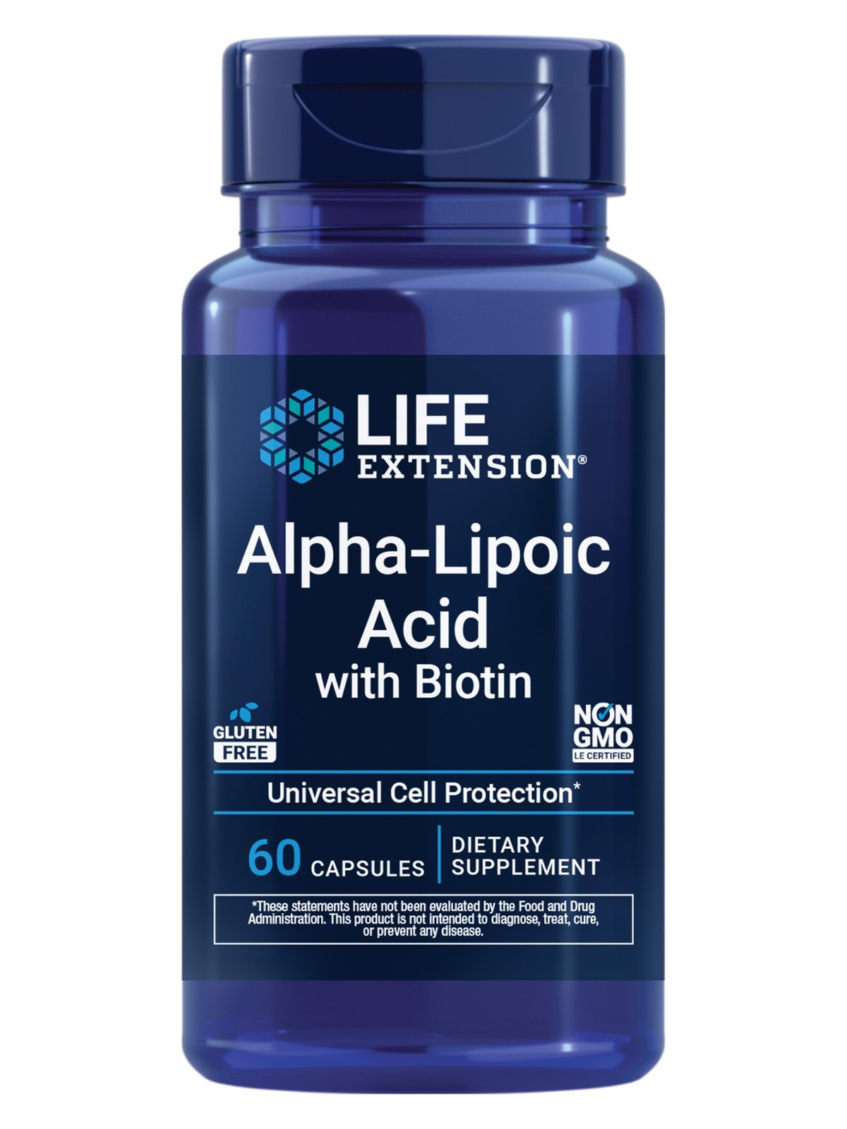 Life Extension Alpha-Lipoic Acid with 60 Count (Pack of 1), Light Yellow
