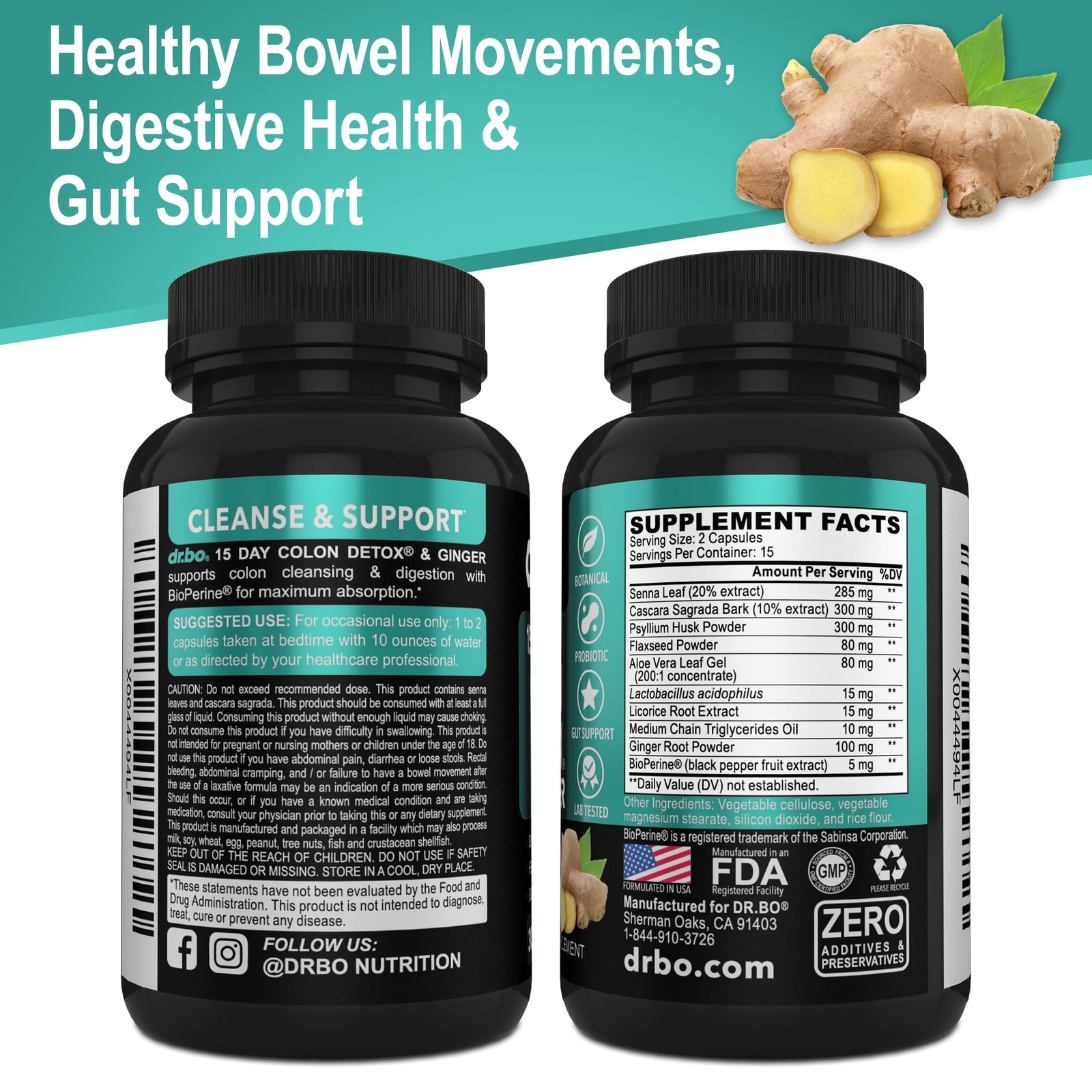 Colon Cleanser Detox for Weight Flush – 15 Day 30 Count (Pack of 1)