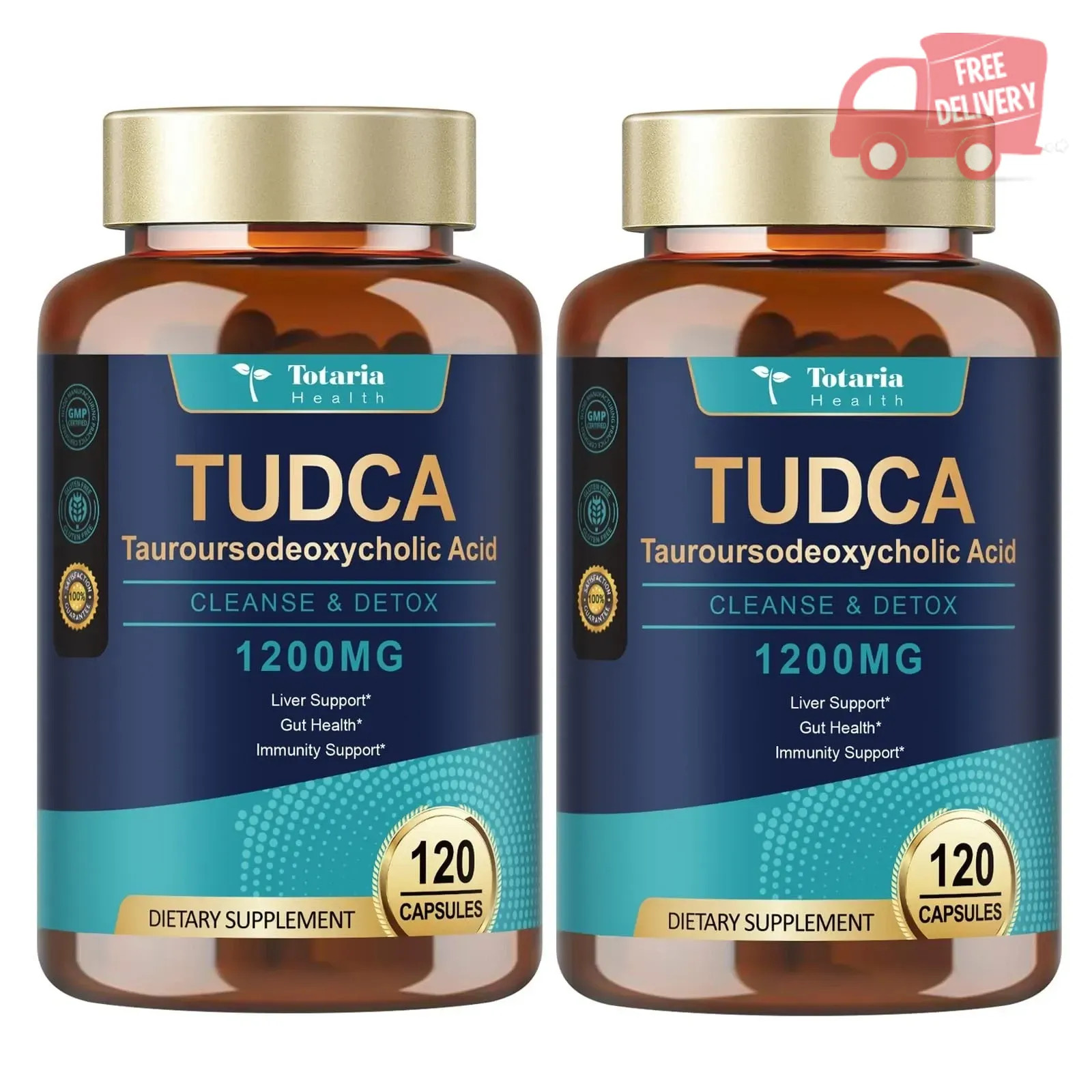 Totaria (2 Packs) TUDCA Bile Salts 1200mg (Tauroursodeoxycholic Acid), Ultra …