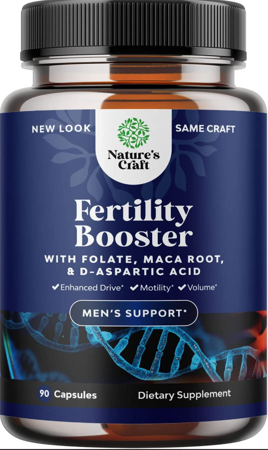 Nature’s Craft 90Ct Mens Male Fertility Booster Supplement Folate Maca Exp 04/25