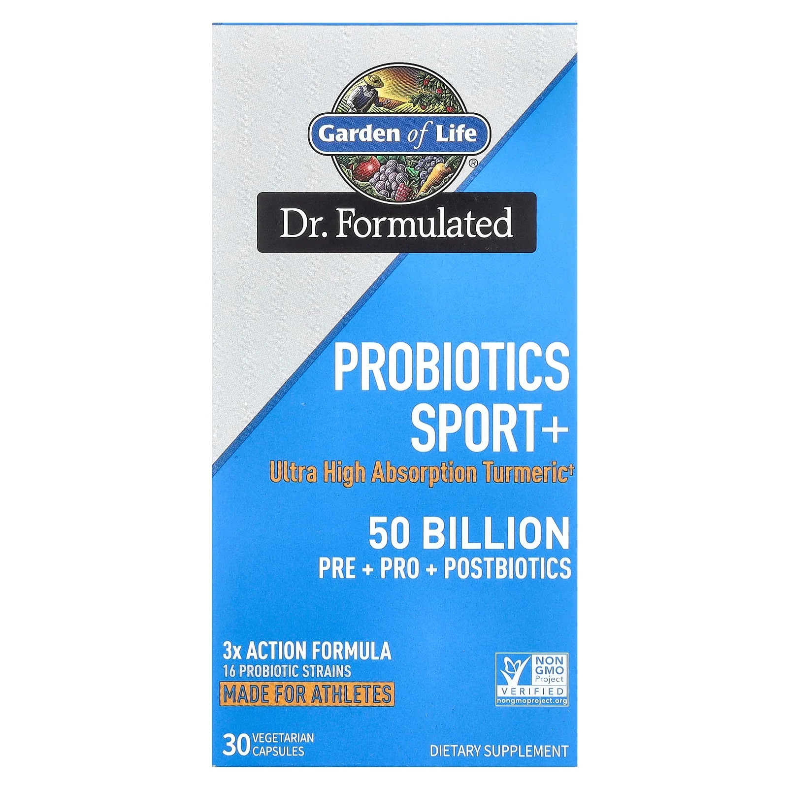 2 X Garden of Life, Probiotics Sport+, 50 Billion, 30 Vegetarian Capsules