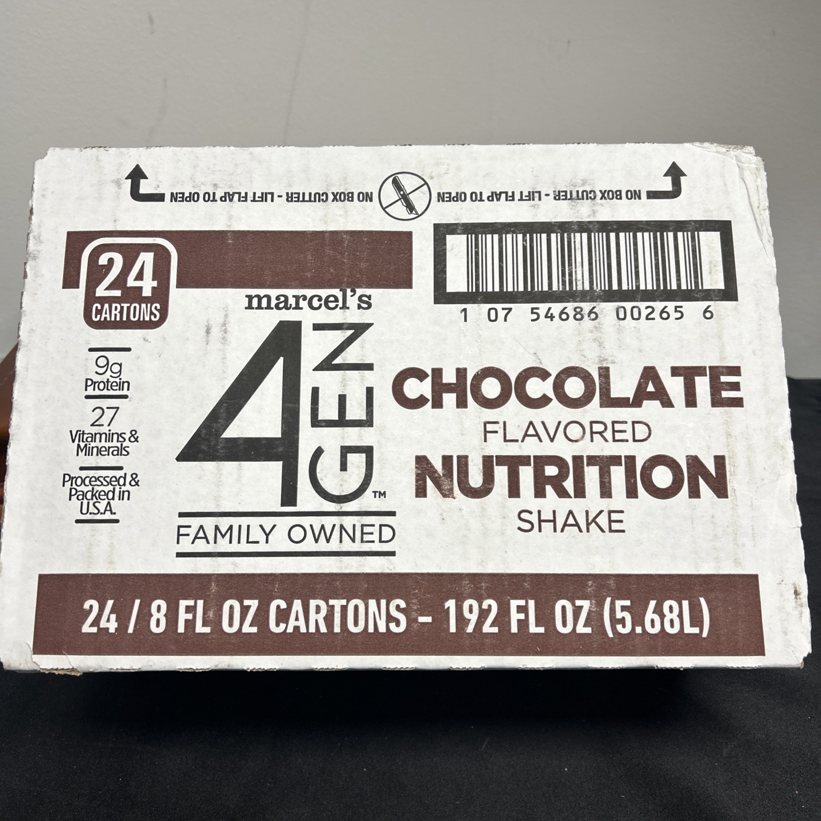 Marcel’s 4GEN Nutrition Shake Chocolate 24 Count Boxed Case NEW JAN/26