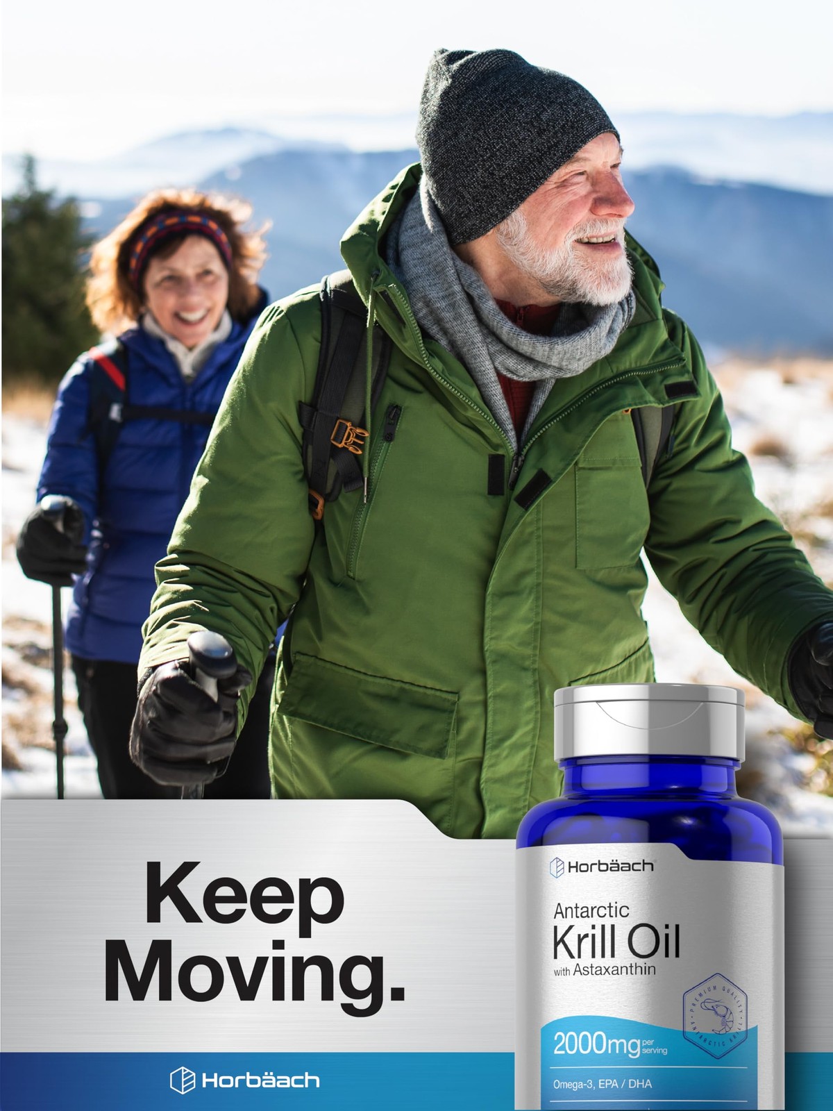 Horbäach Antarctic Krill Oil 2000mg | 60 Softgel 60 Count (Pack of 1)