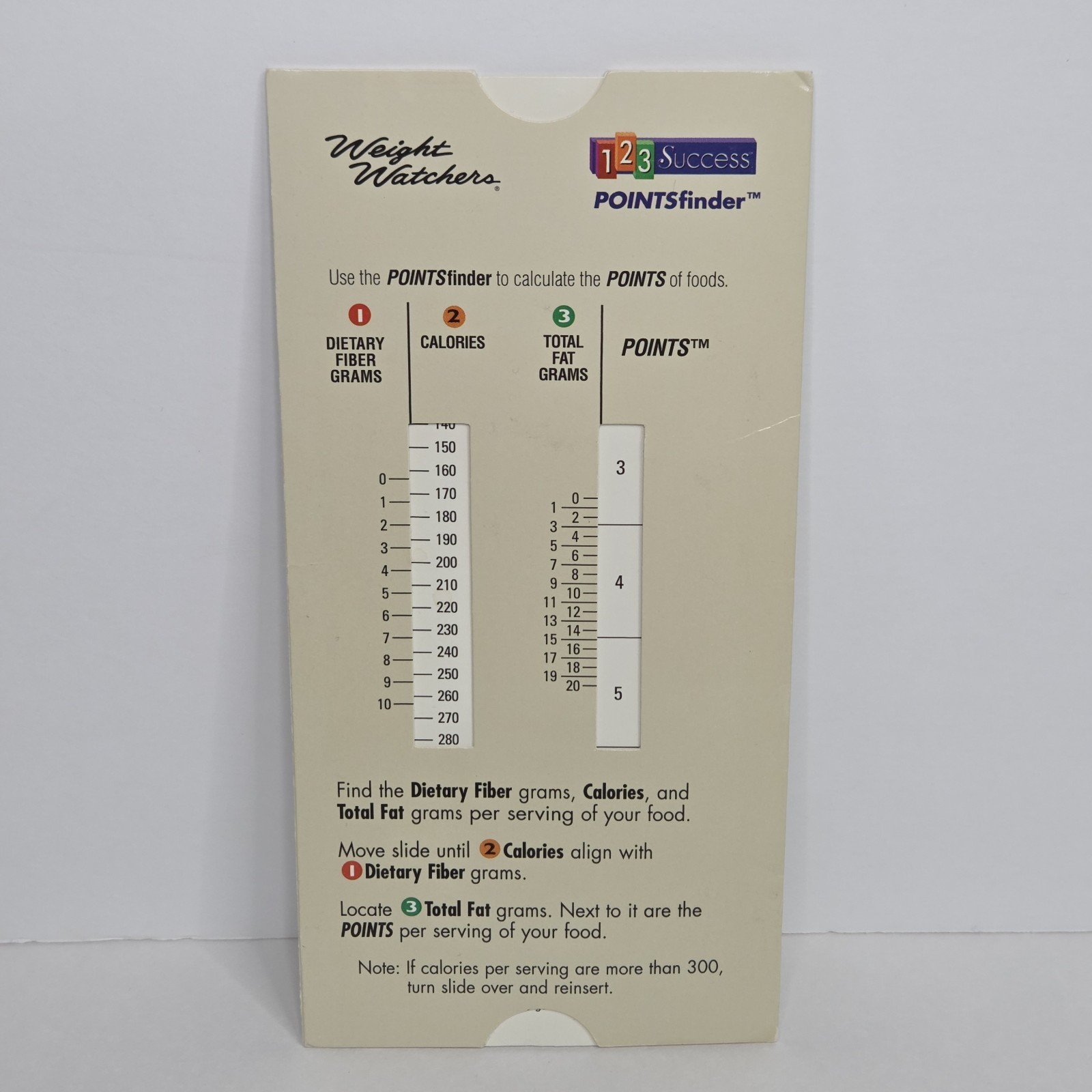 1997 WW 123 Success Plan Points Finder Slide Calculator 1-2-3 Points
