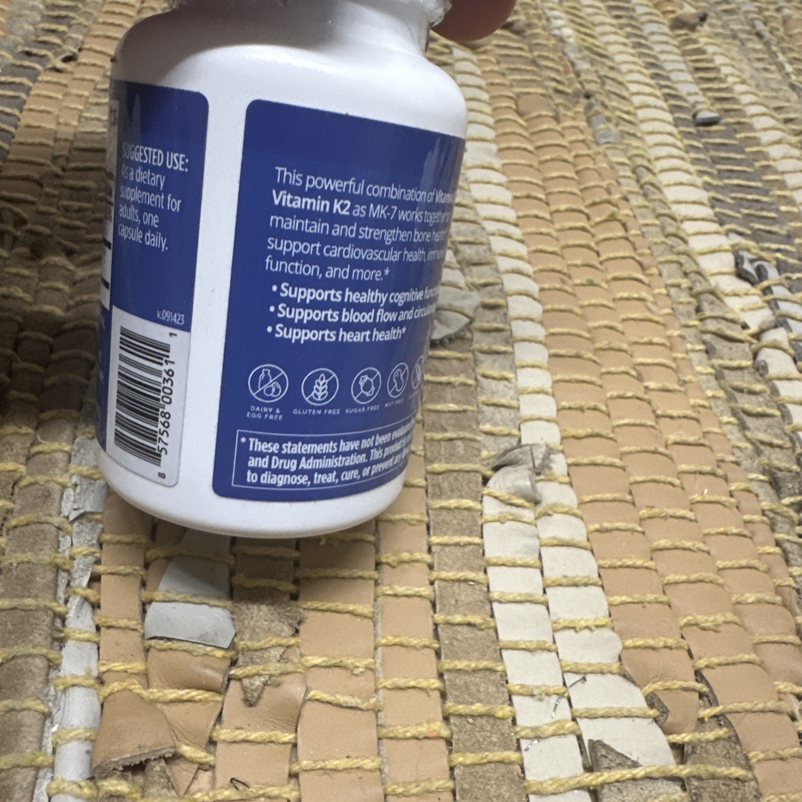 2 Bottles BrainMD, Vitamin D3 + K2, 60 Vegetarian Capsules Expiration Date 05/27