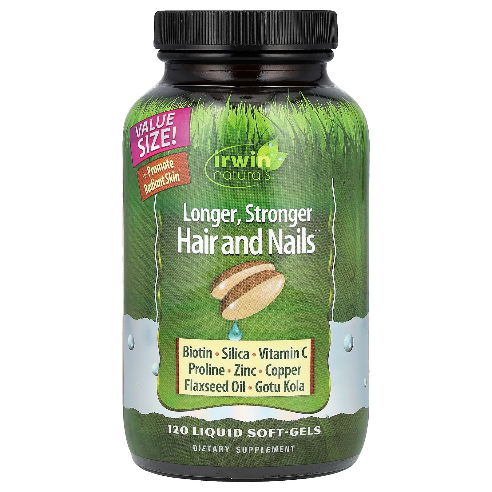 2 X Irwin Naturals, Longer, Stronger Hair and Nails�, 120 Liquid Soft-Gels