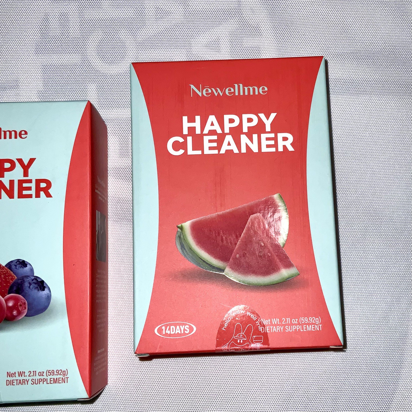 2 PACK LOT Newellme Happy Cleaner 28 Day Supply, Watermelon & Mixed Berry 2.11oz