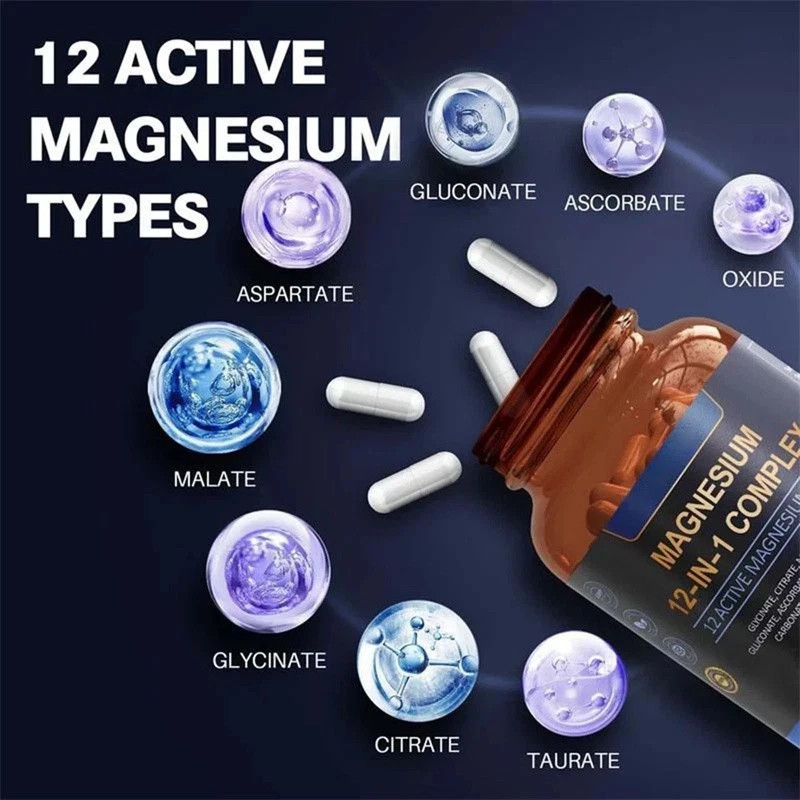 Totaria 3Pack Magnesium 12 – 1 Complex 700mg in Glycinate Citrate Malate Taurate