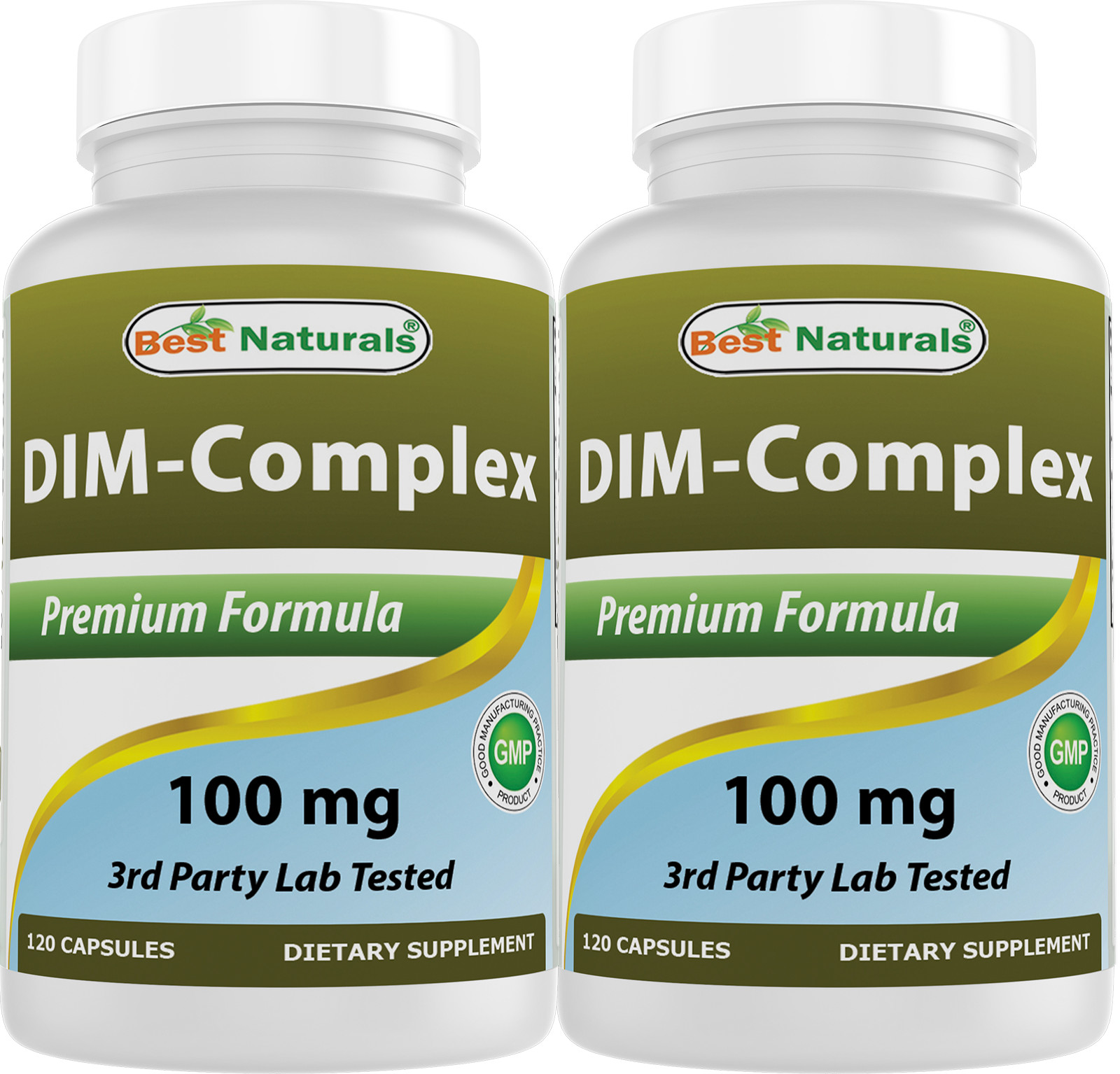 2 Pack Best Naturals DIM-Complex 100 mg 120 Capsules