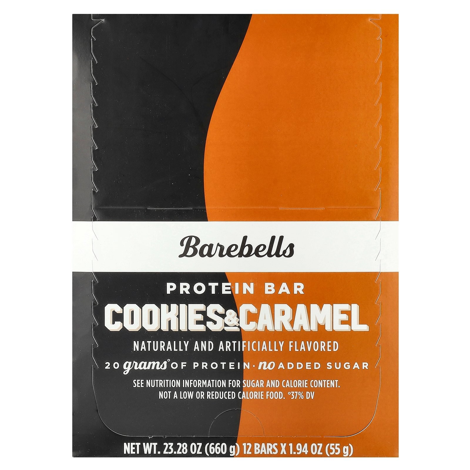 Protein Bar, Cookies & Caramel, 12 Bars, 1.94 oz (55 g) Each