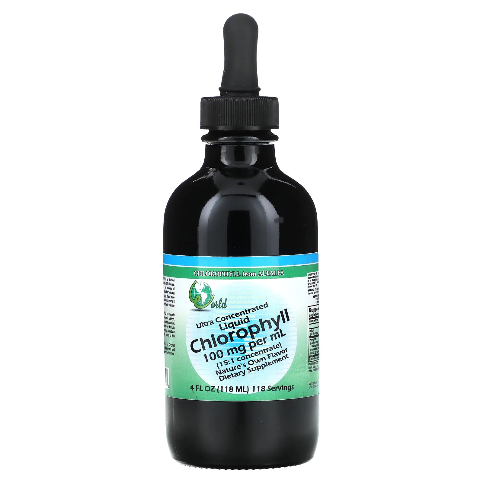 2 X World Organic, Ultra Concentrated Liquid Chlorophyll, 4 fl oz (118 ml)