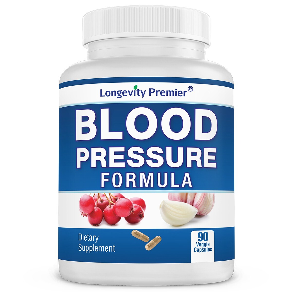 Longevity Blood Pressure Formula – Clinically formulated – With Hawthorn & 12